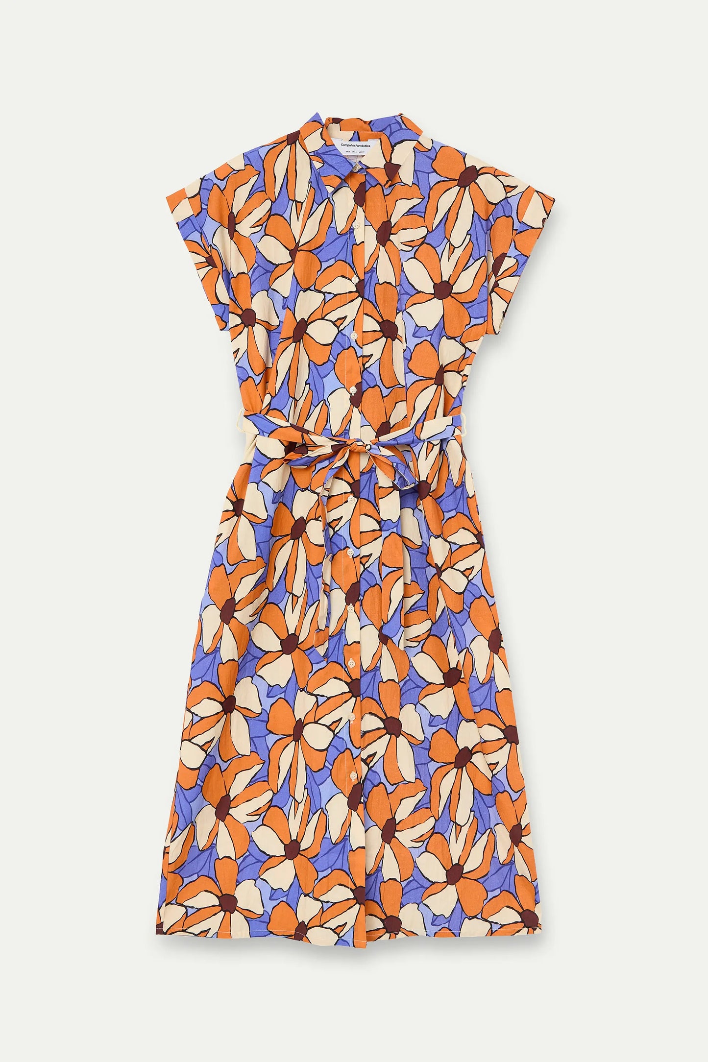 Abito midi con stampa calendula