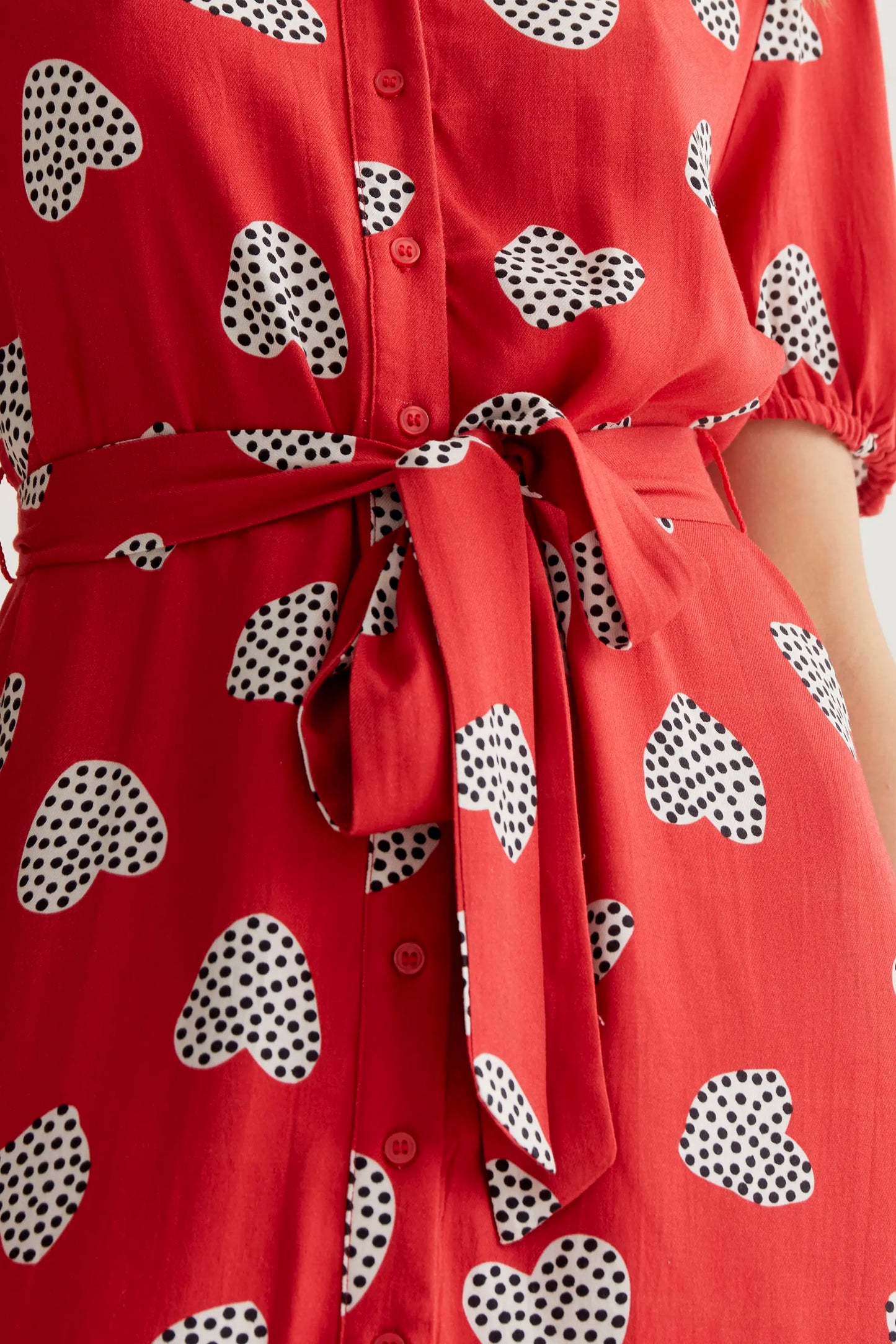 Harmony Red Print Midi Dress