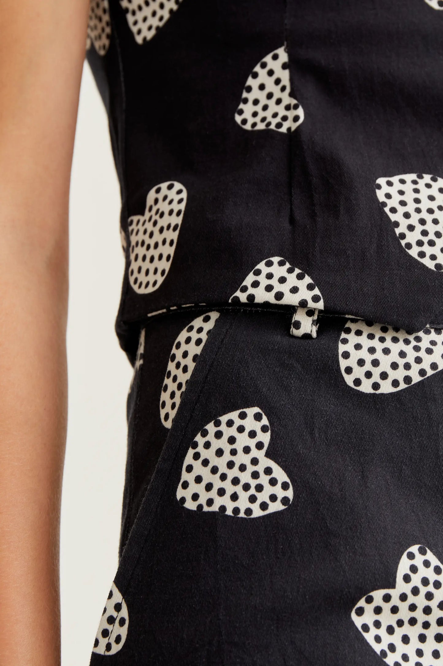 Pantaloni Harmony con stampa nera