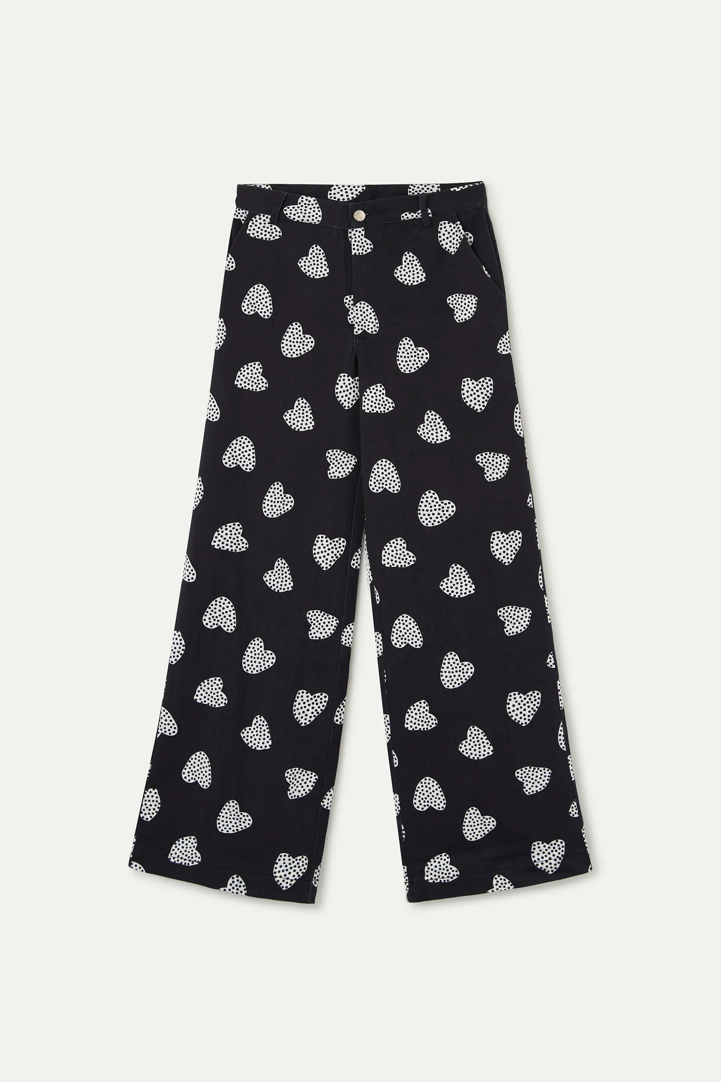 Pantaloni Harmony con stampa nera
