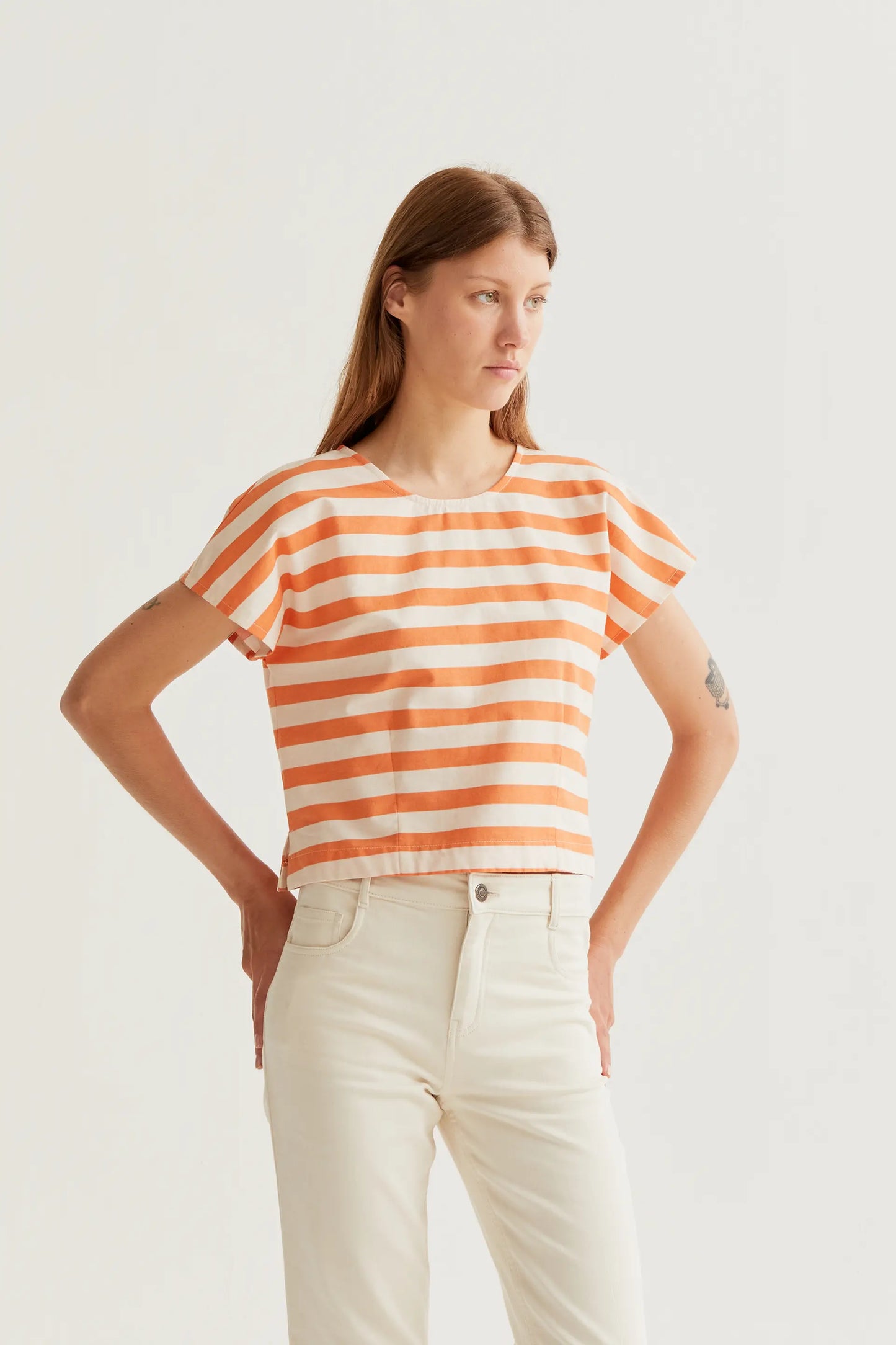 Bamboo Orange Print Top