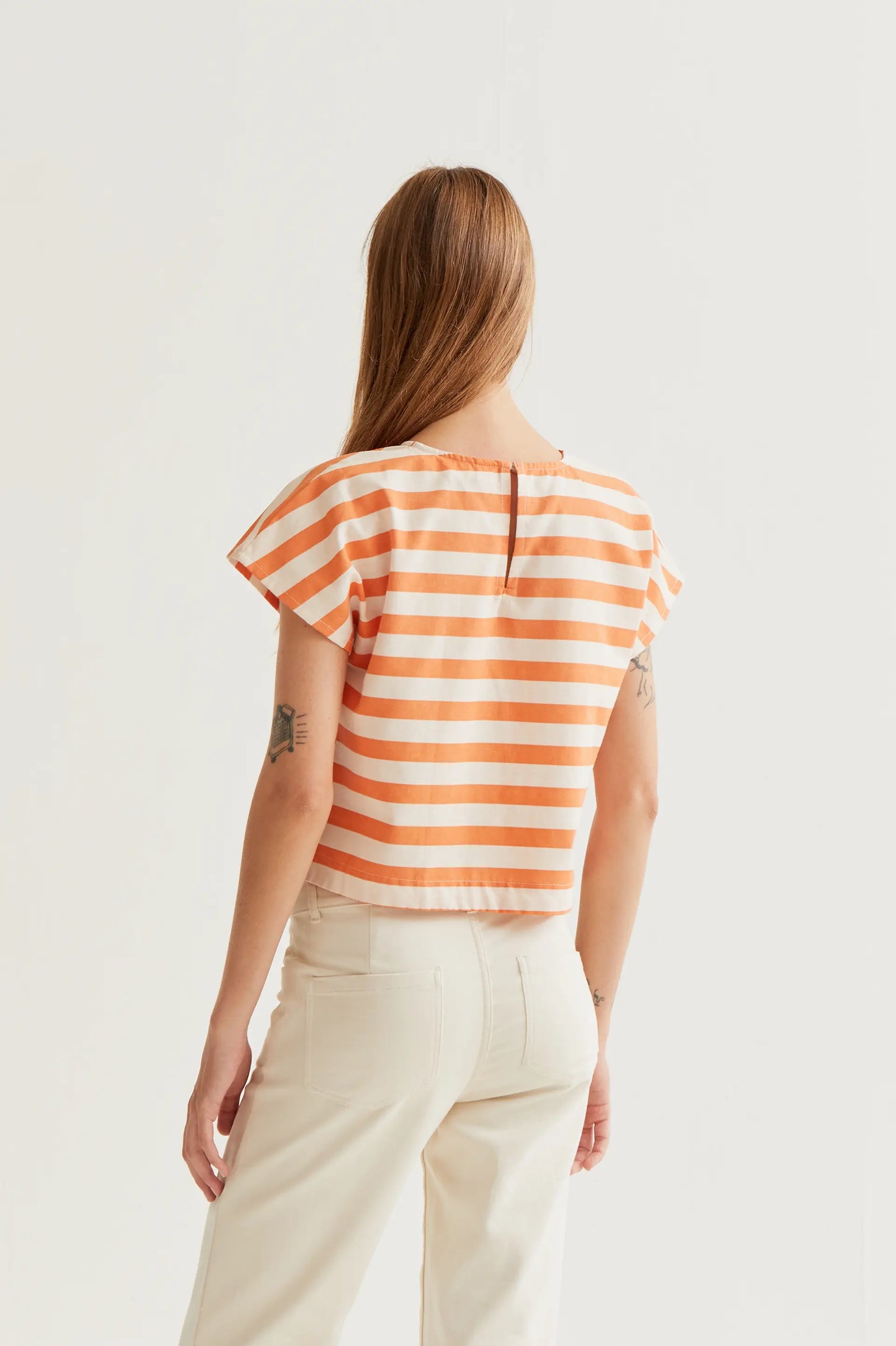 Bamboo Orange Print Top