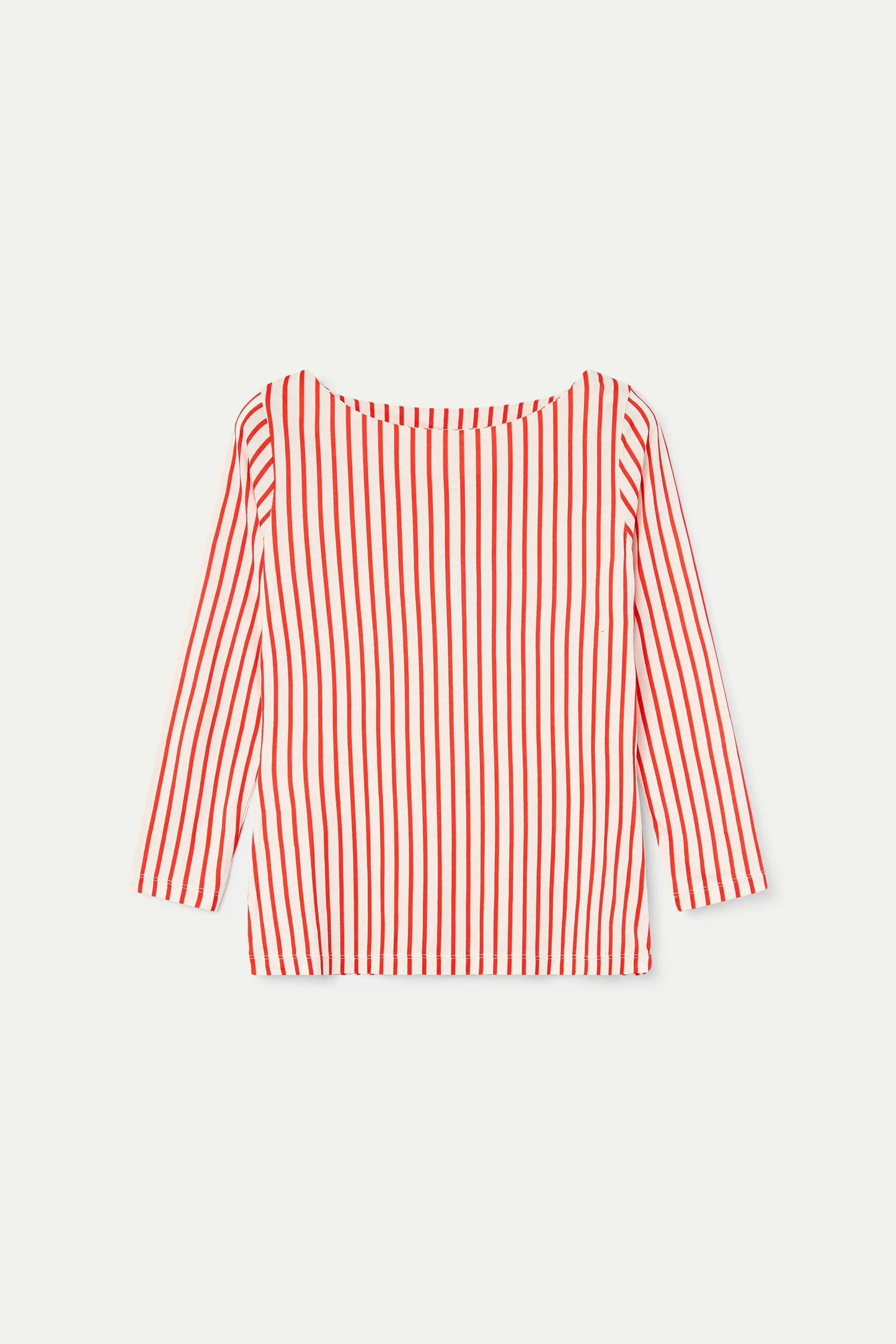 T-shirt with red striped print