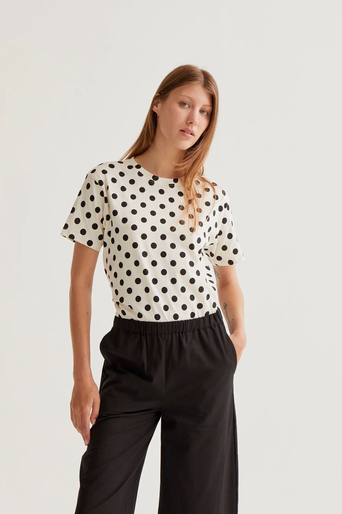 Maglietta con stampa Black Dots