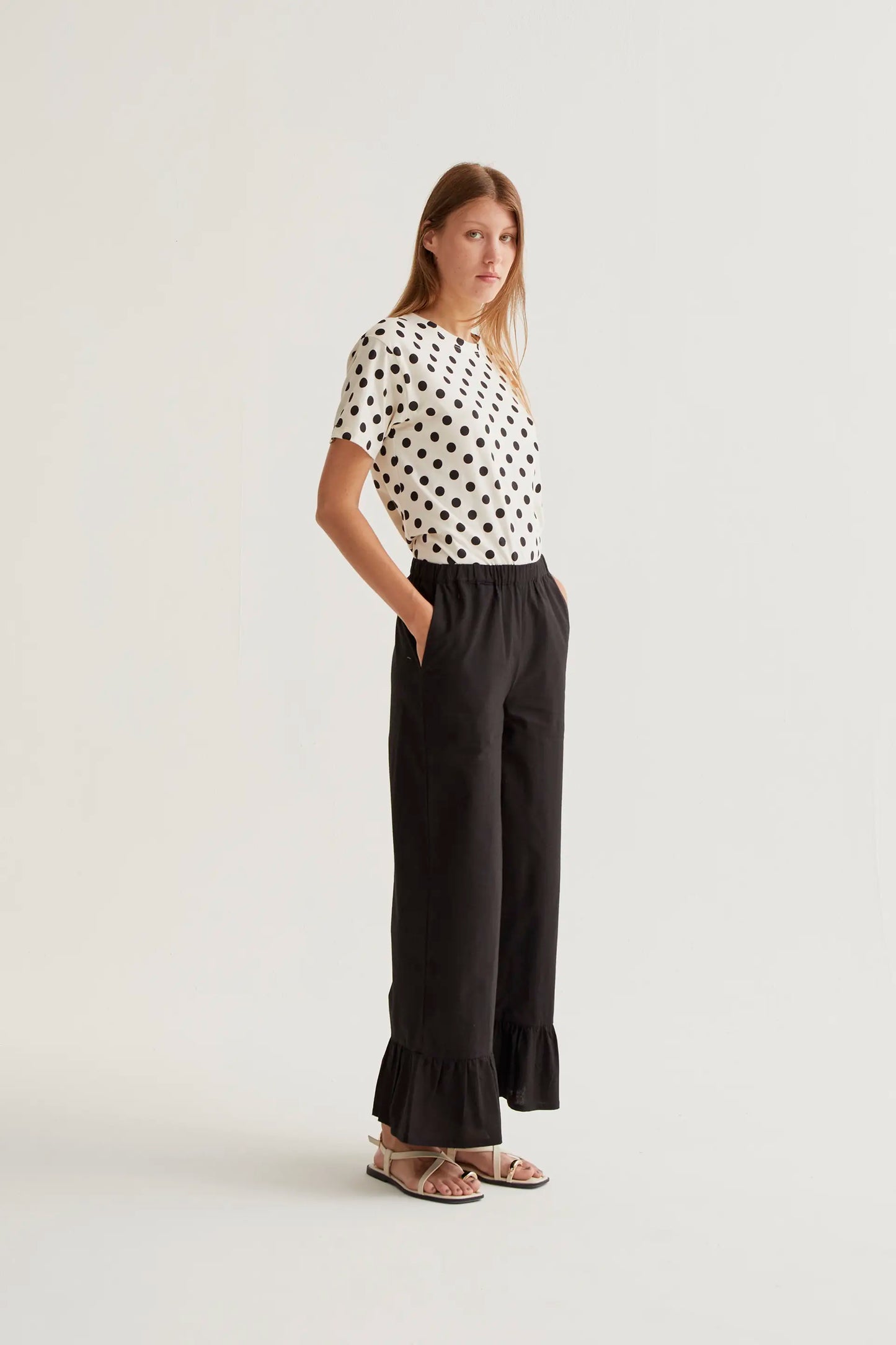 Maglietta con stampa Black Dots
