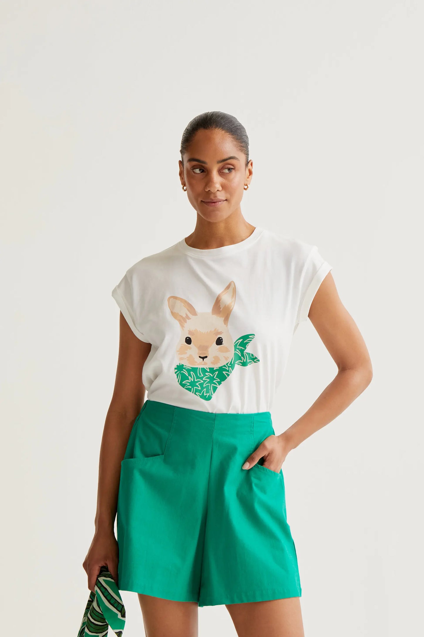 Camiseta con estampado de Conejito