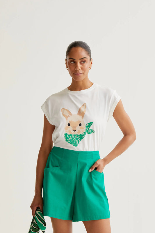 Camiseta con estampado de Conejito