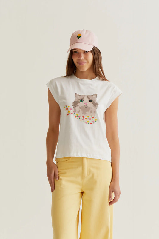 Camiseta con estampado de Gatito