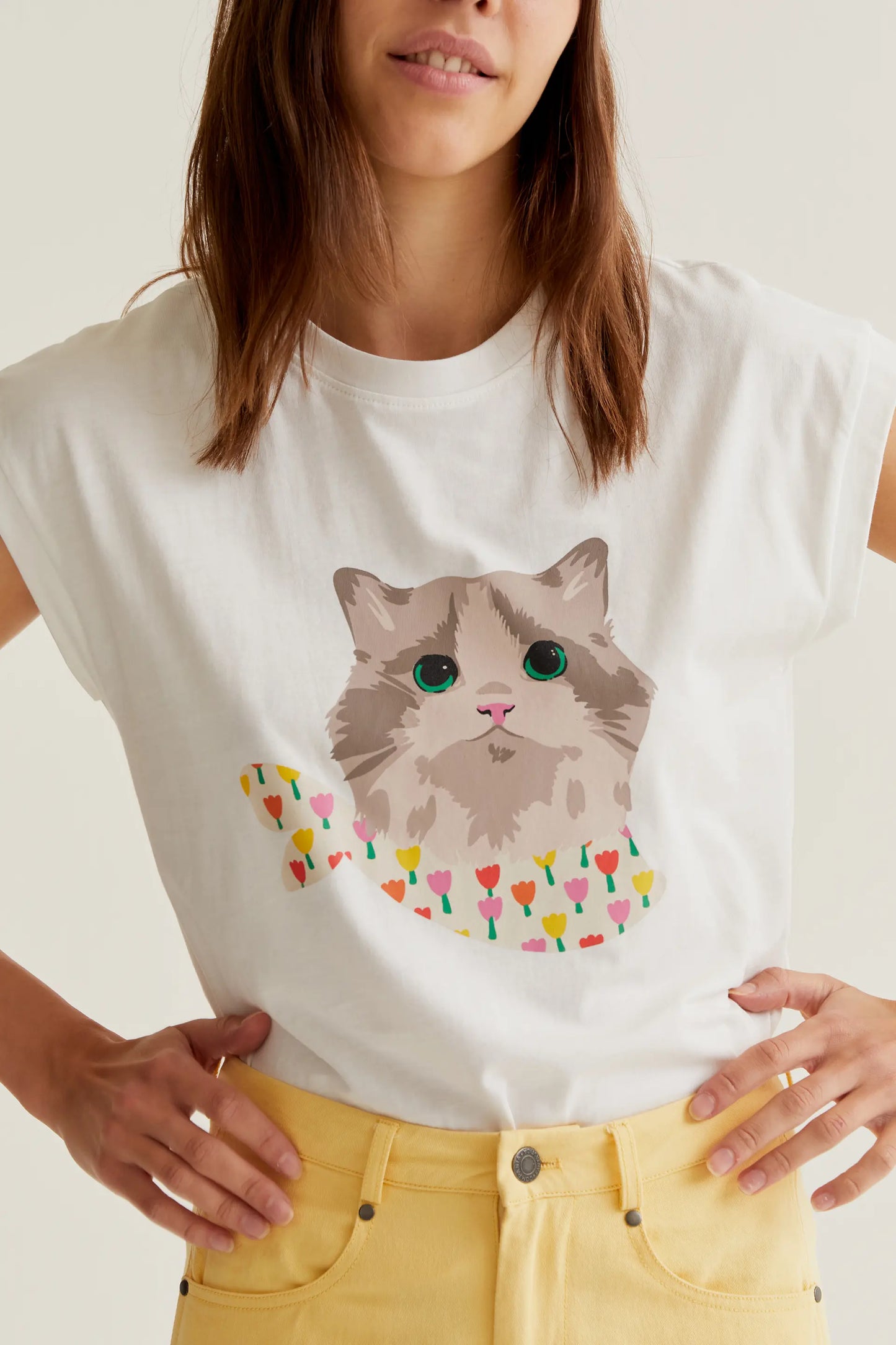 Kitten print t-shirt