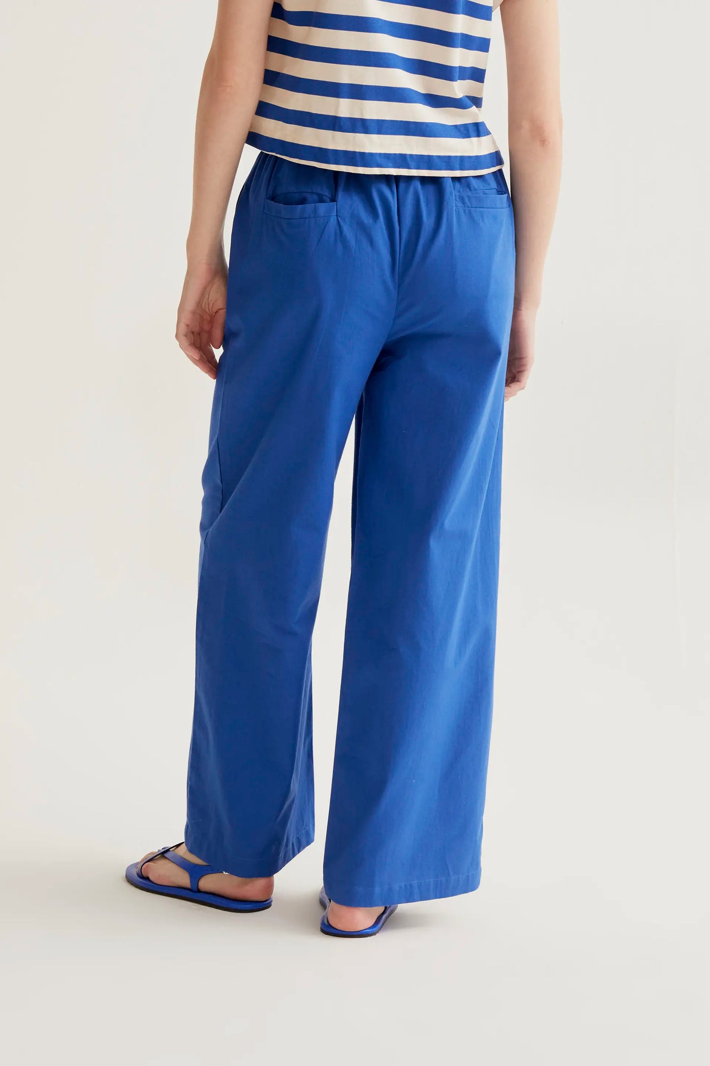 Pantaloni blu 100% cotone