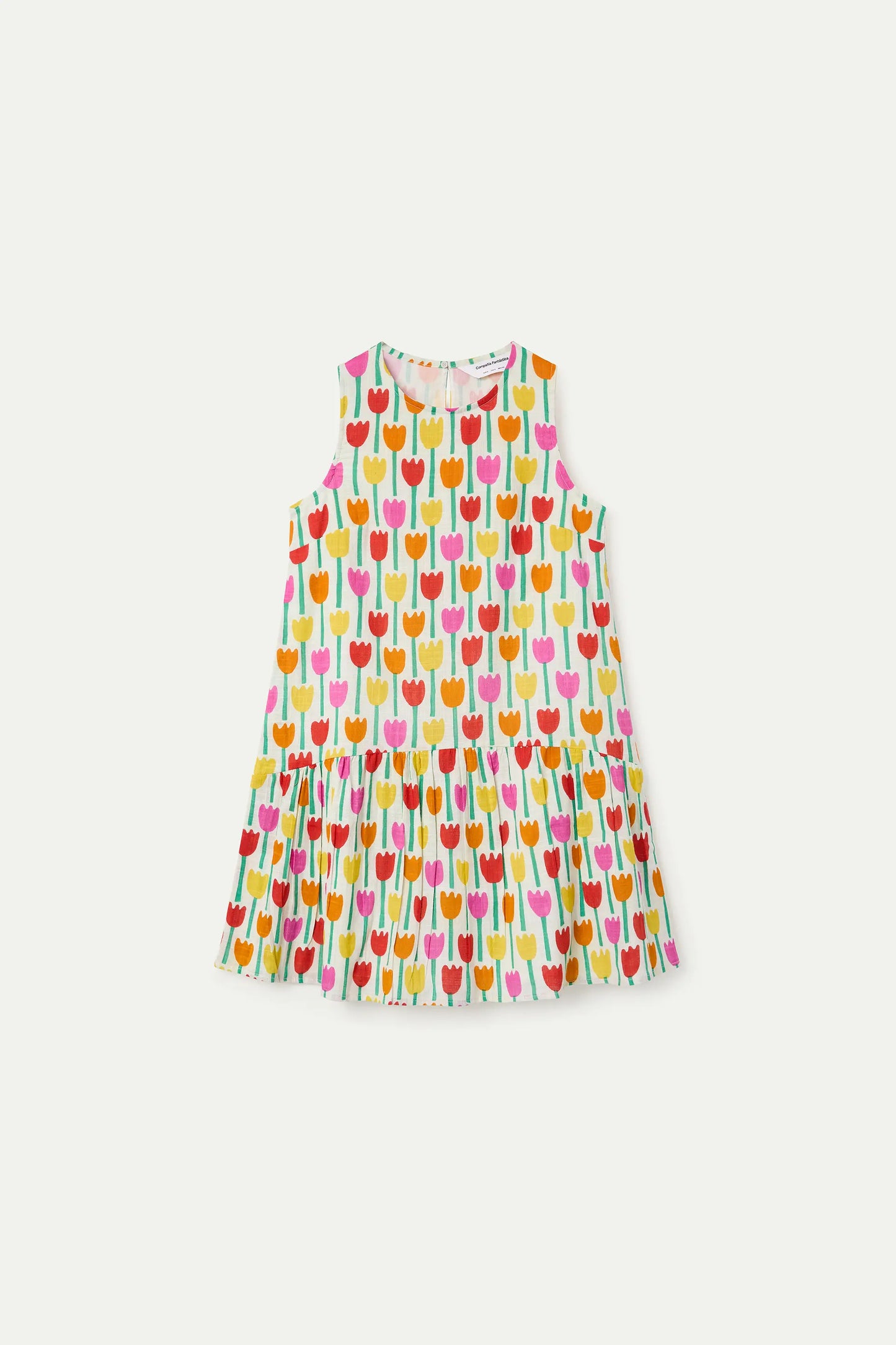 Vestido corto con estampado Tulipa