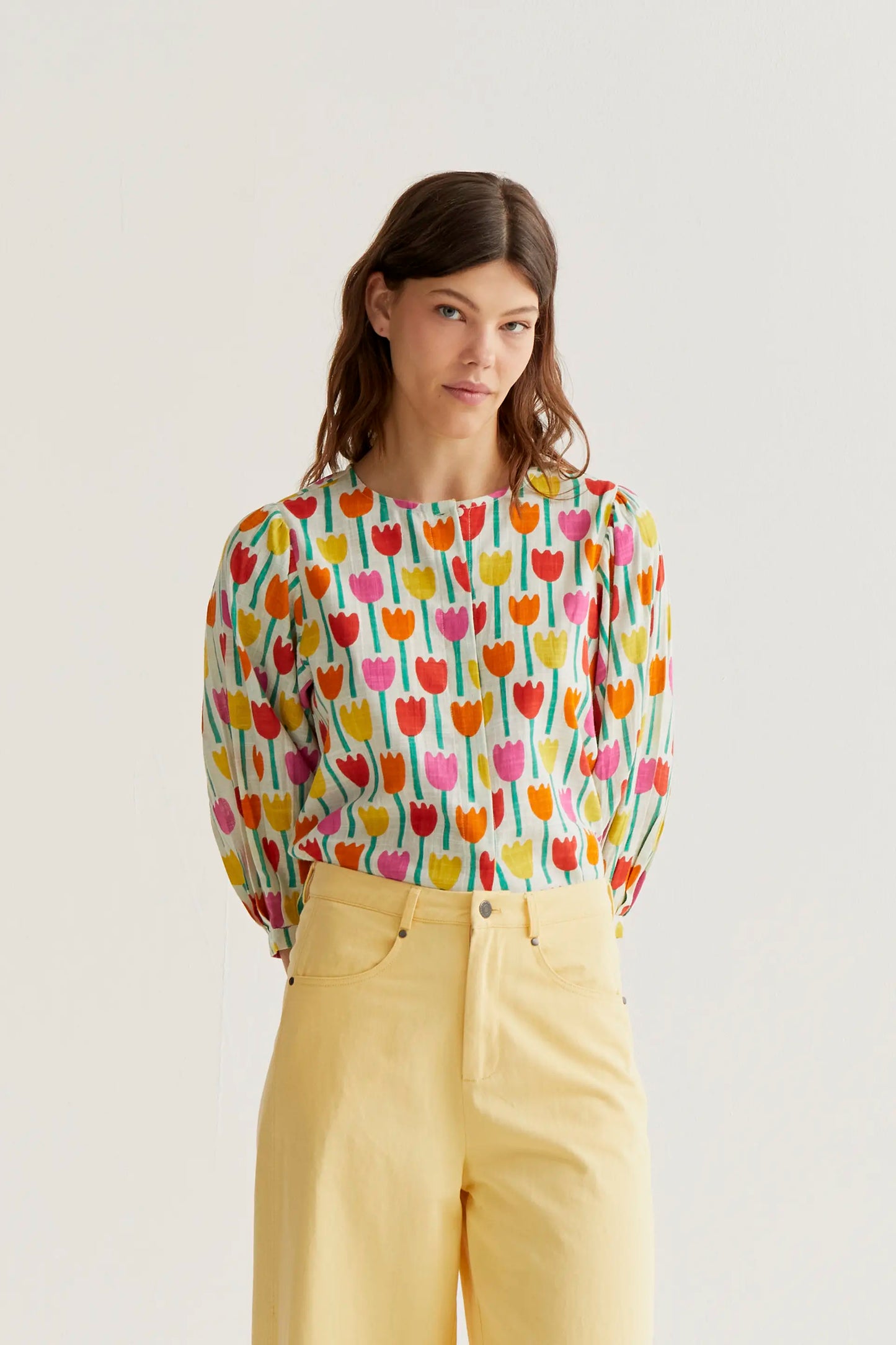 Camisa con estampado Tulipa