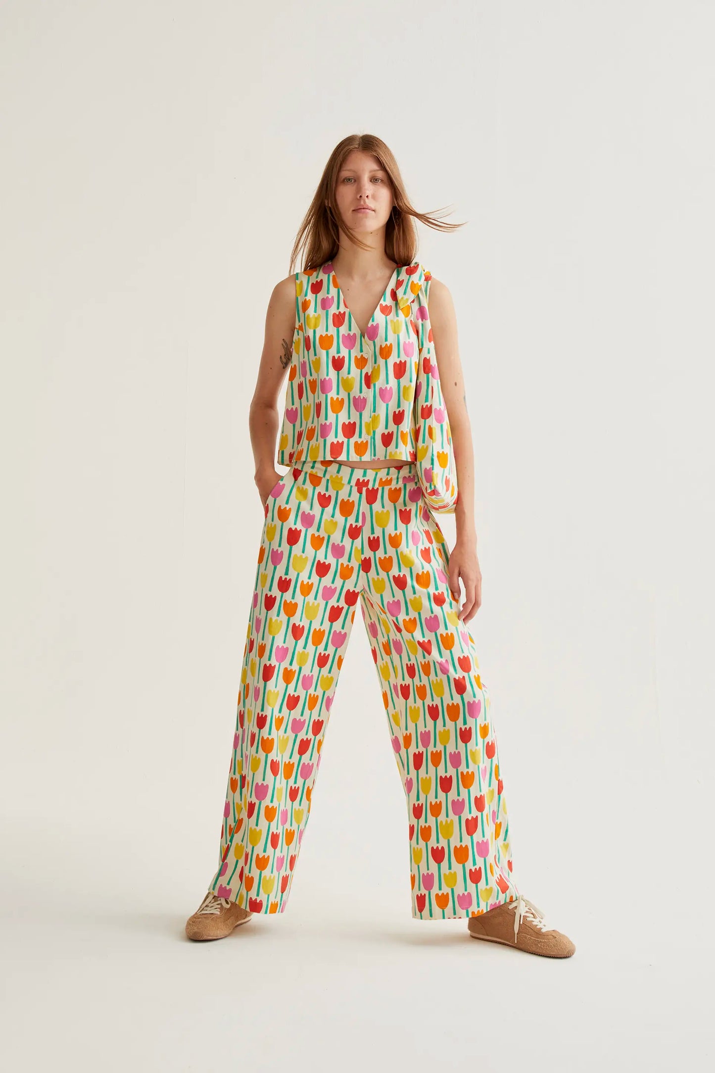 Tulip print trousers