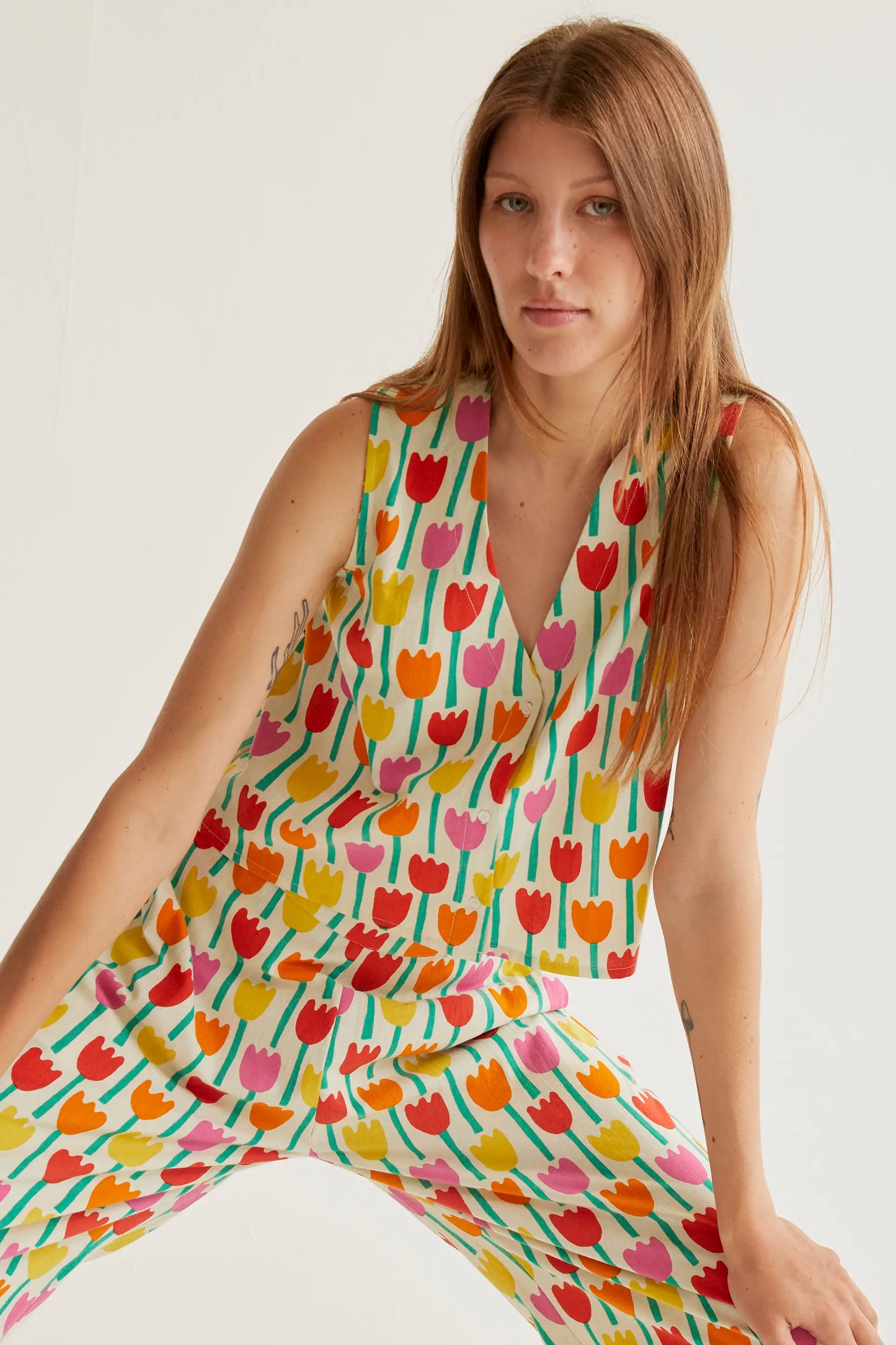 Tulip print trousers