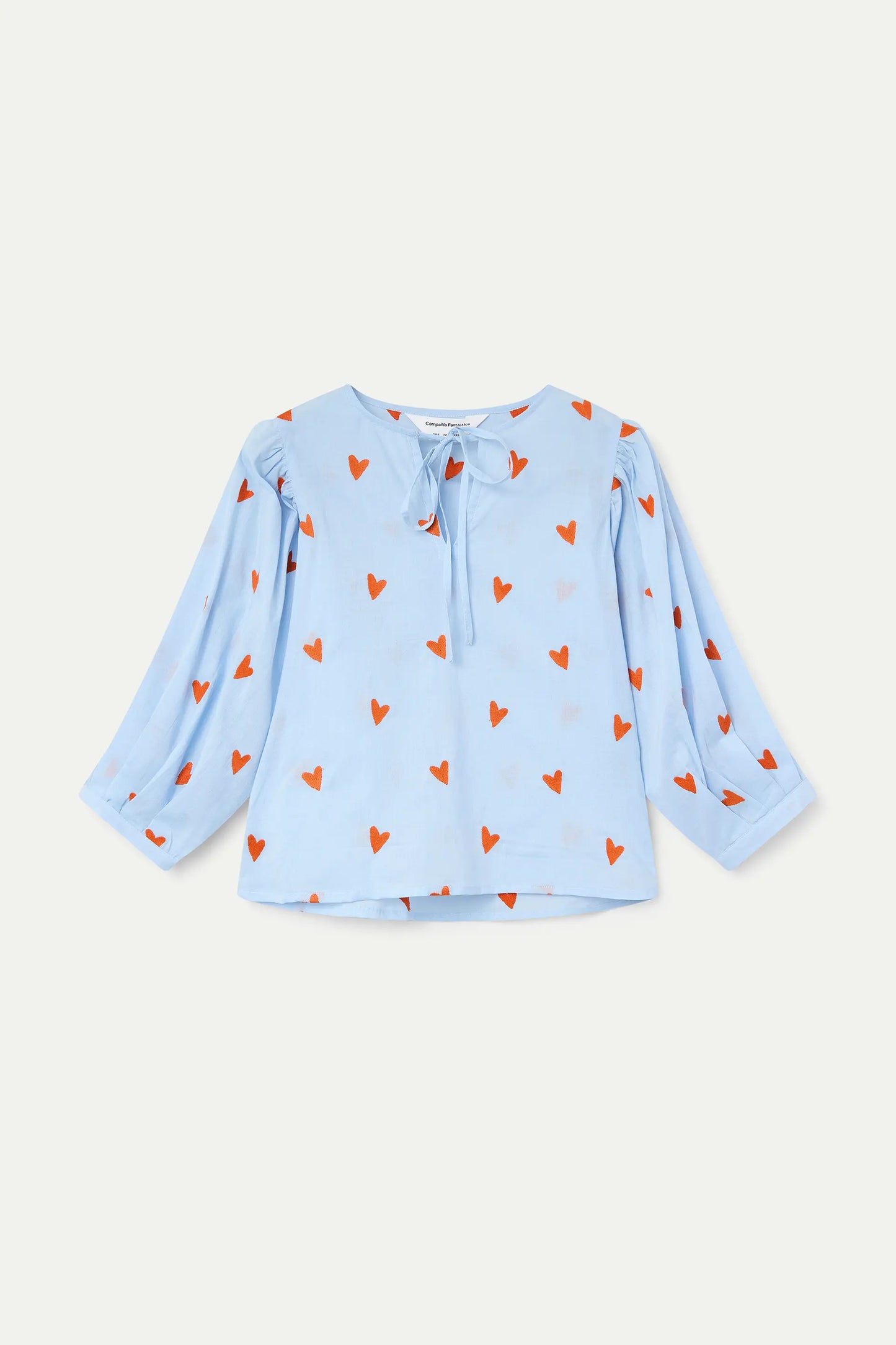 Top con cuori ricamati