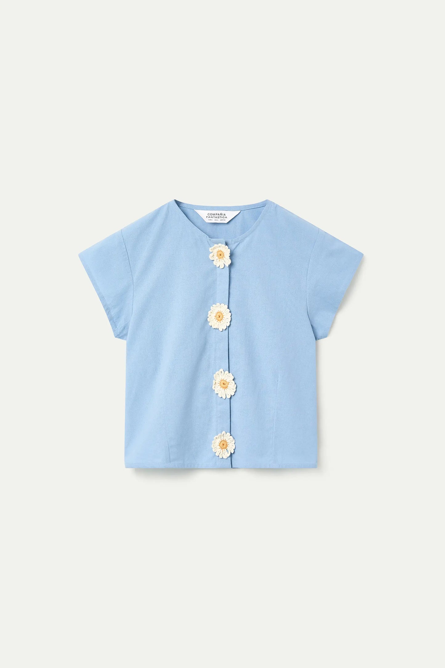 Camicia con dettagli a margherita