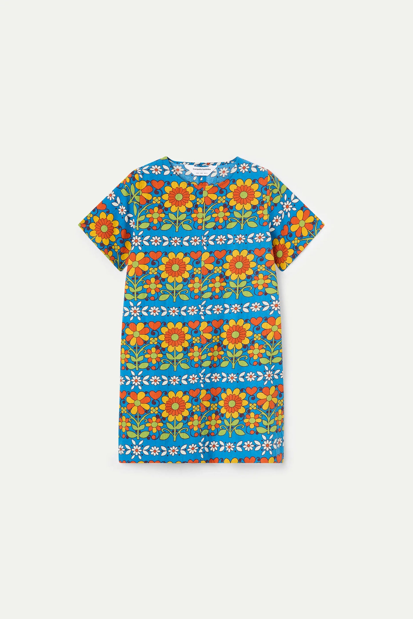 Vestido corto con estampado Garden