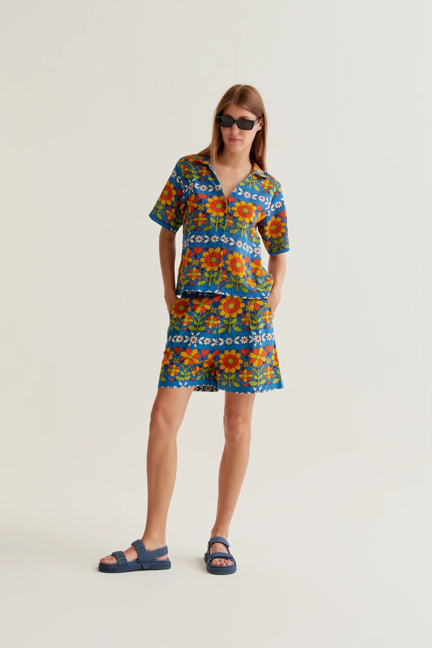 Shorts con estampado Garden