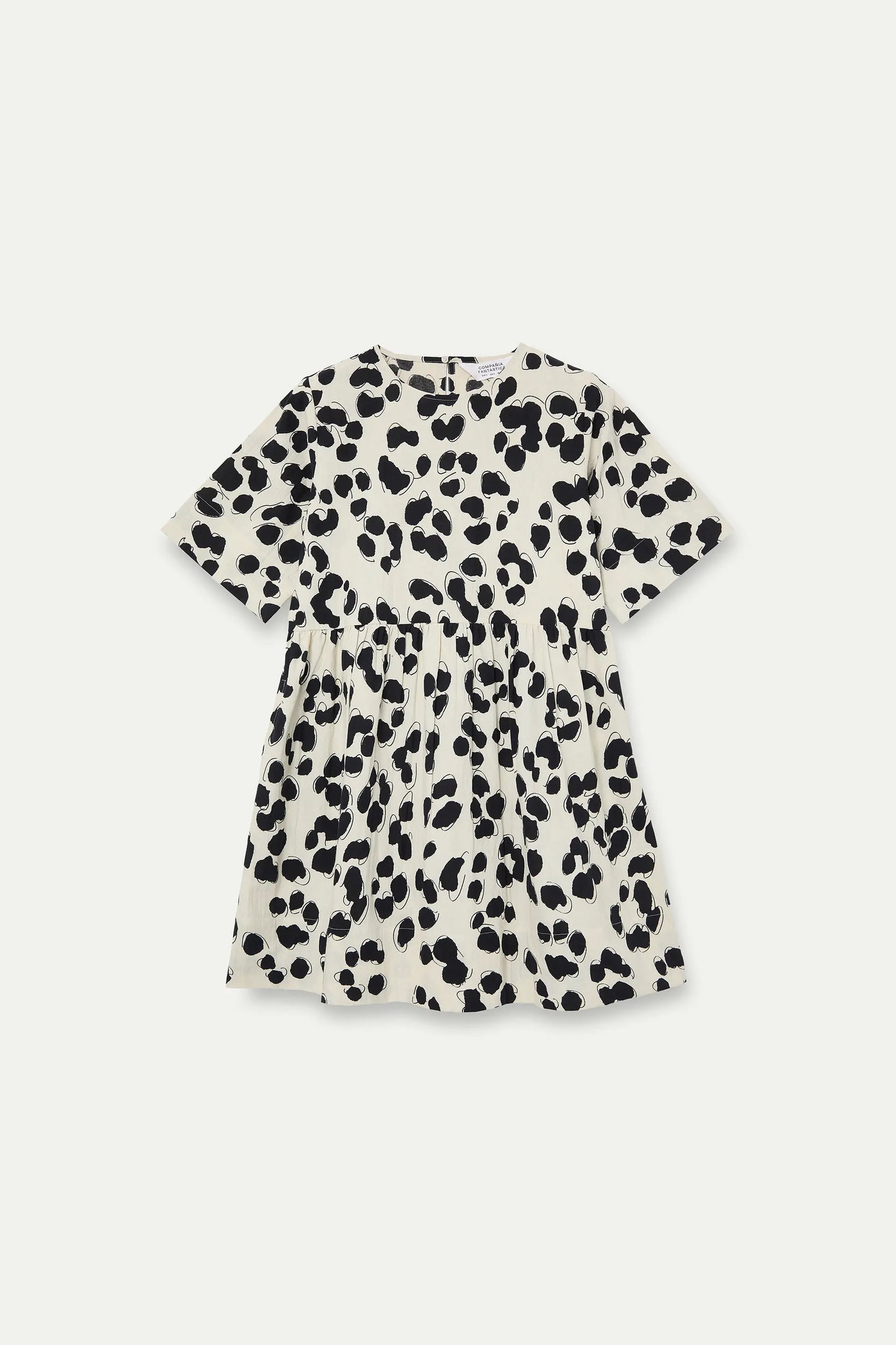 Short dress with Dalmatian print