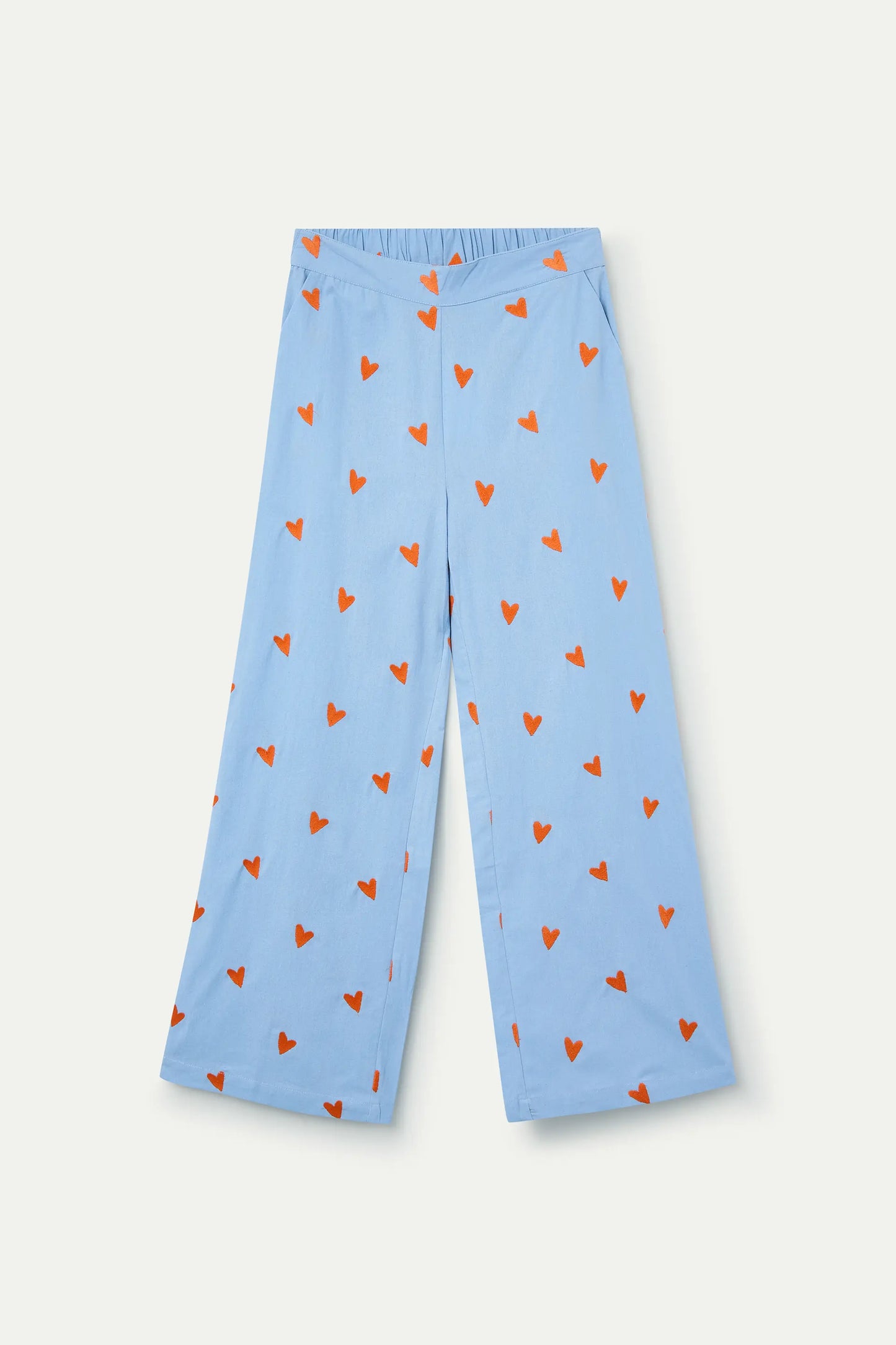 Pantaloni con stampa a cuori