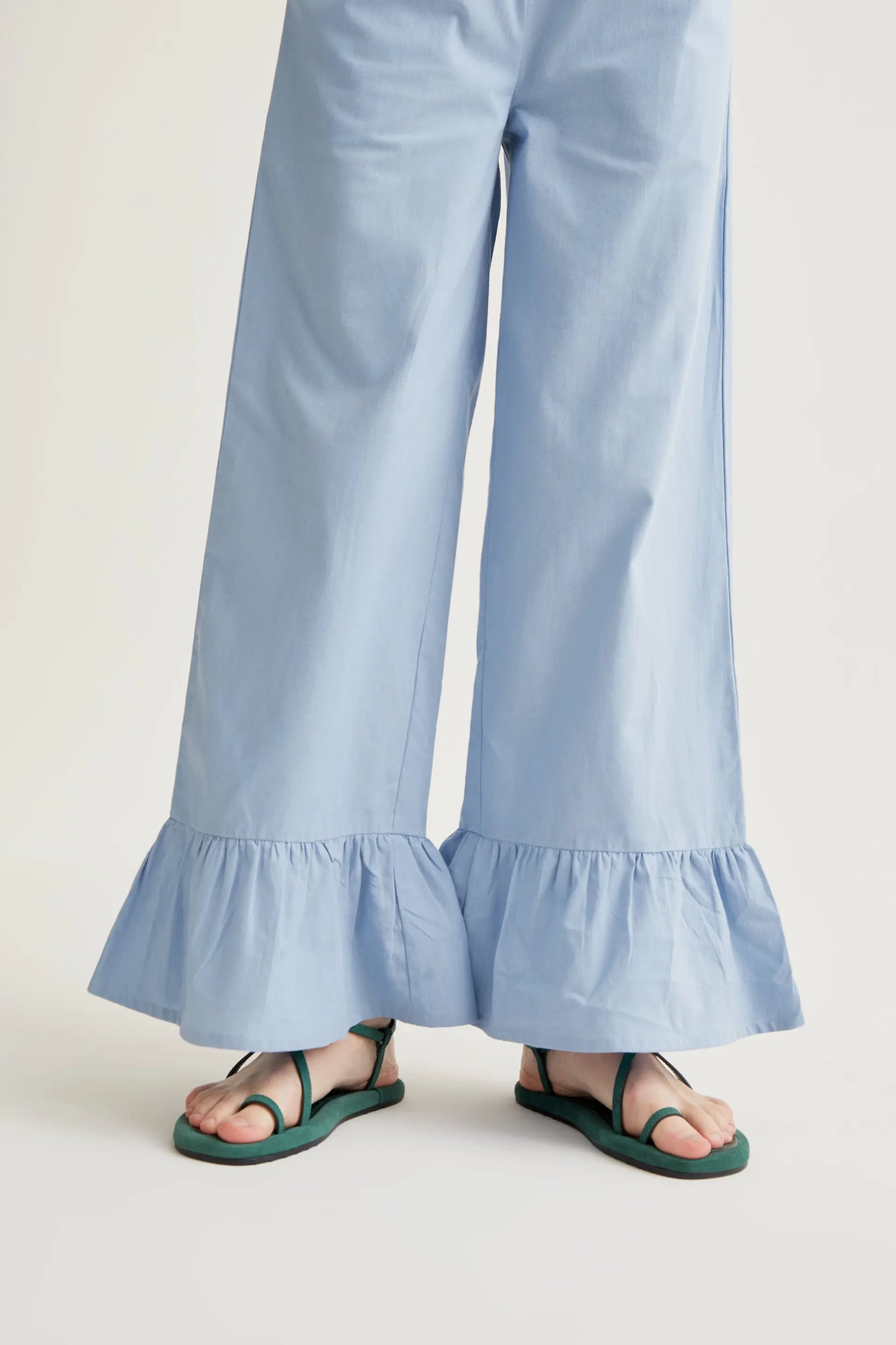 Pantaloni 100% cotone azzurro