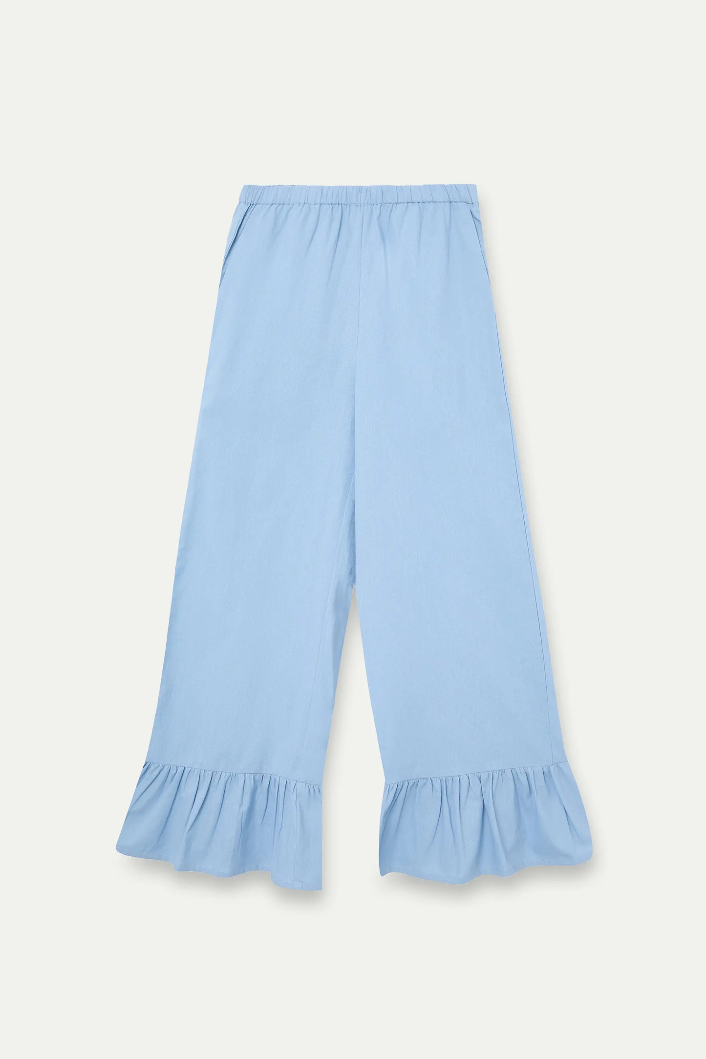 Pantaloni 100% cotone azzurro
