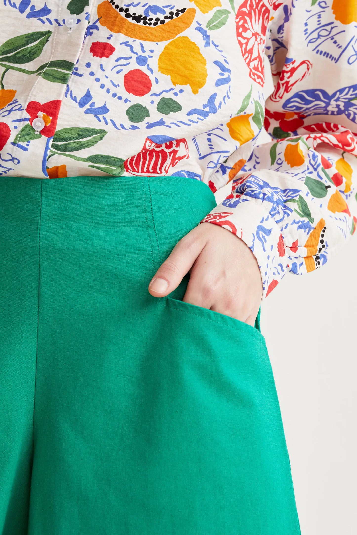 Pantaloncini verdi 100% cotone