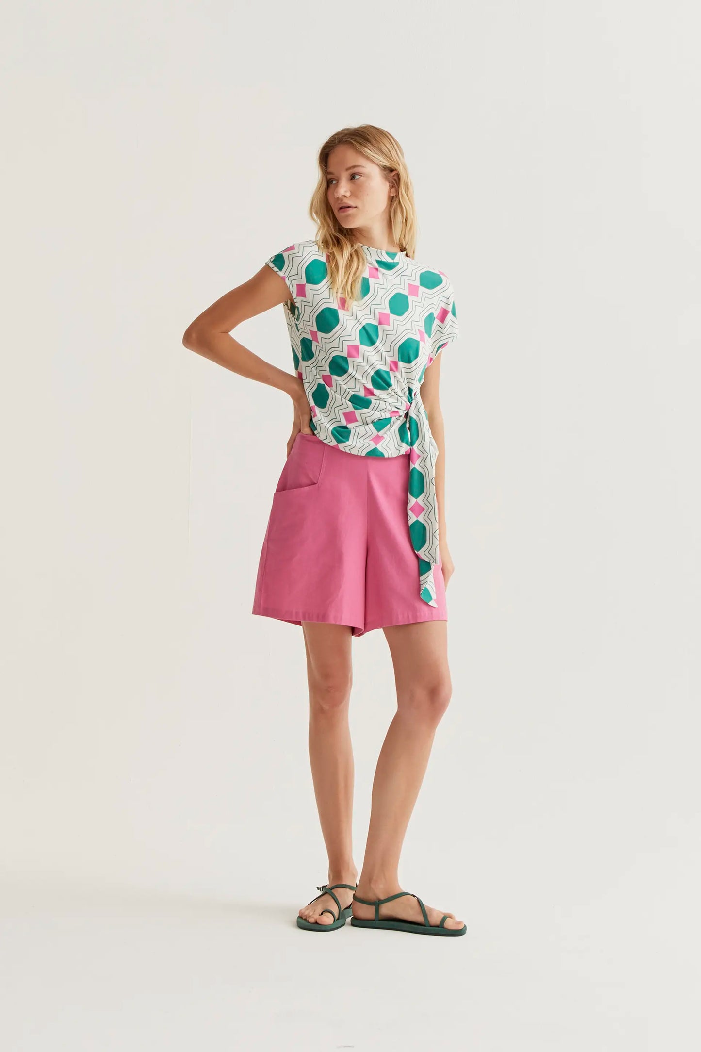 Pantaloncini rosa 100% cotone