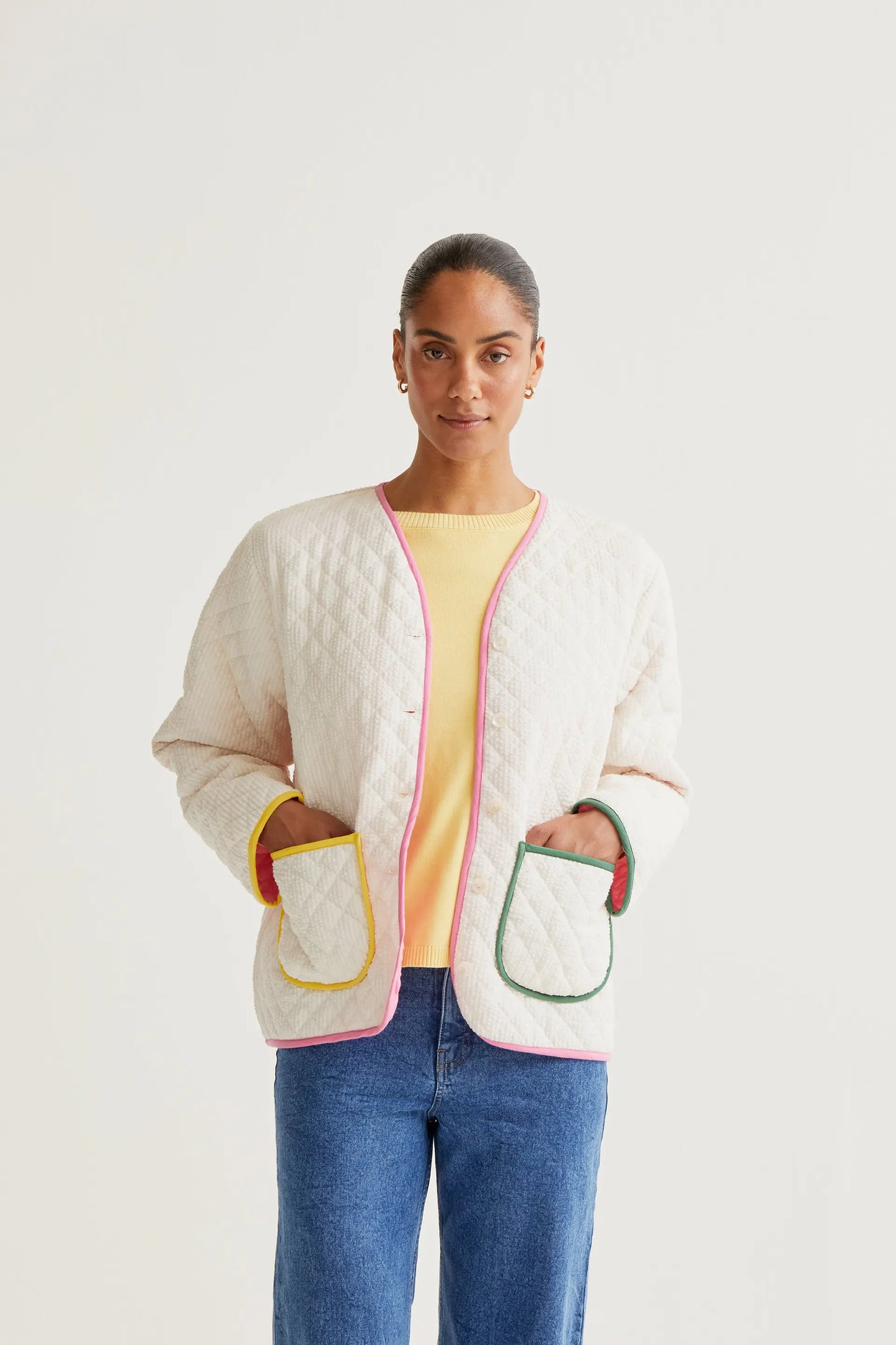 100% cotton off-white jacket