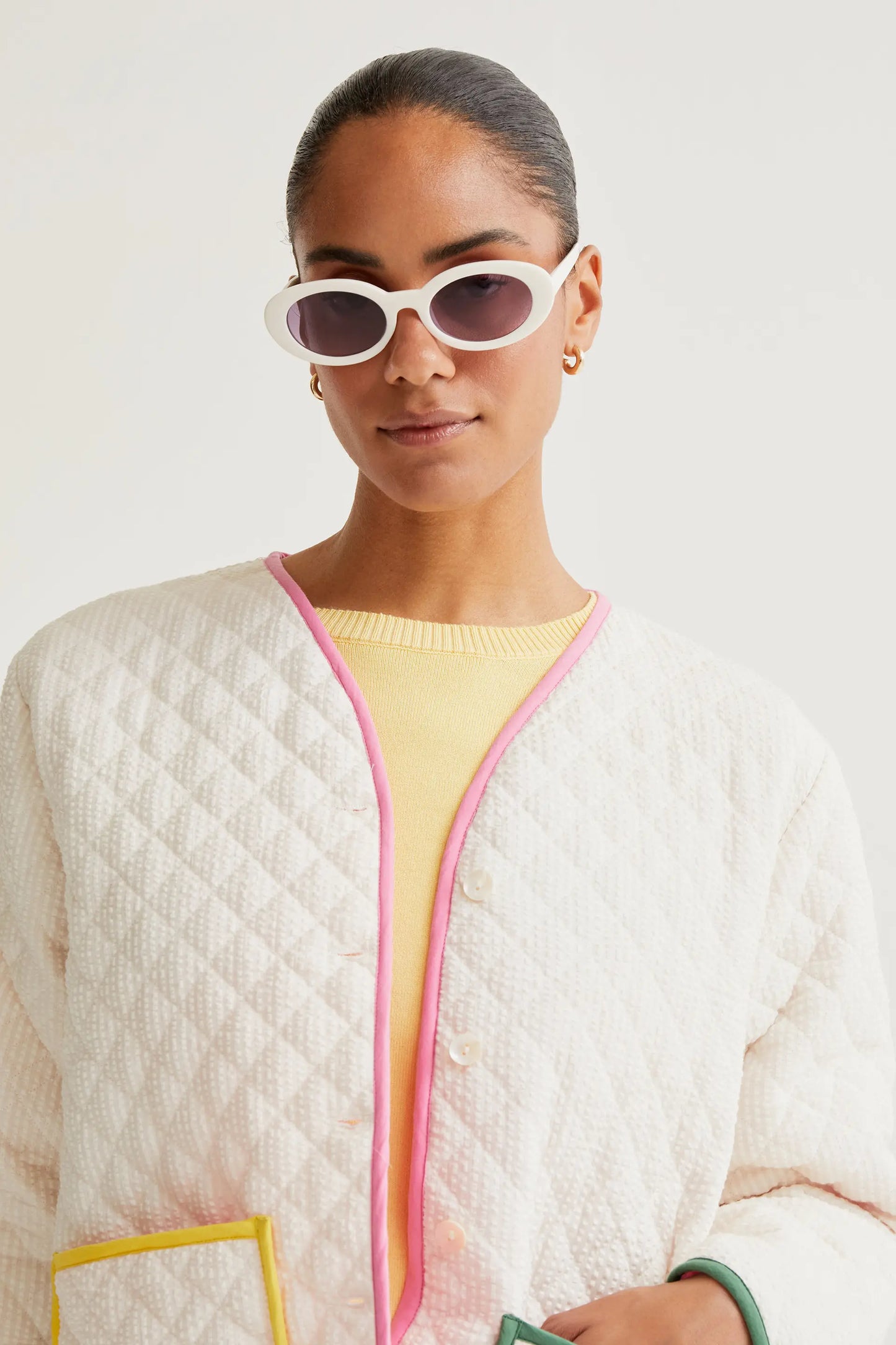 100% cotton off-white jacket