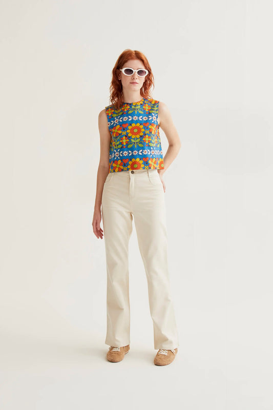 Pantalón vaquero blanco