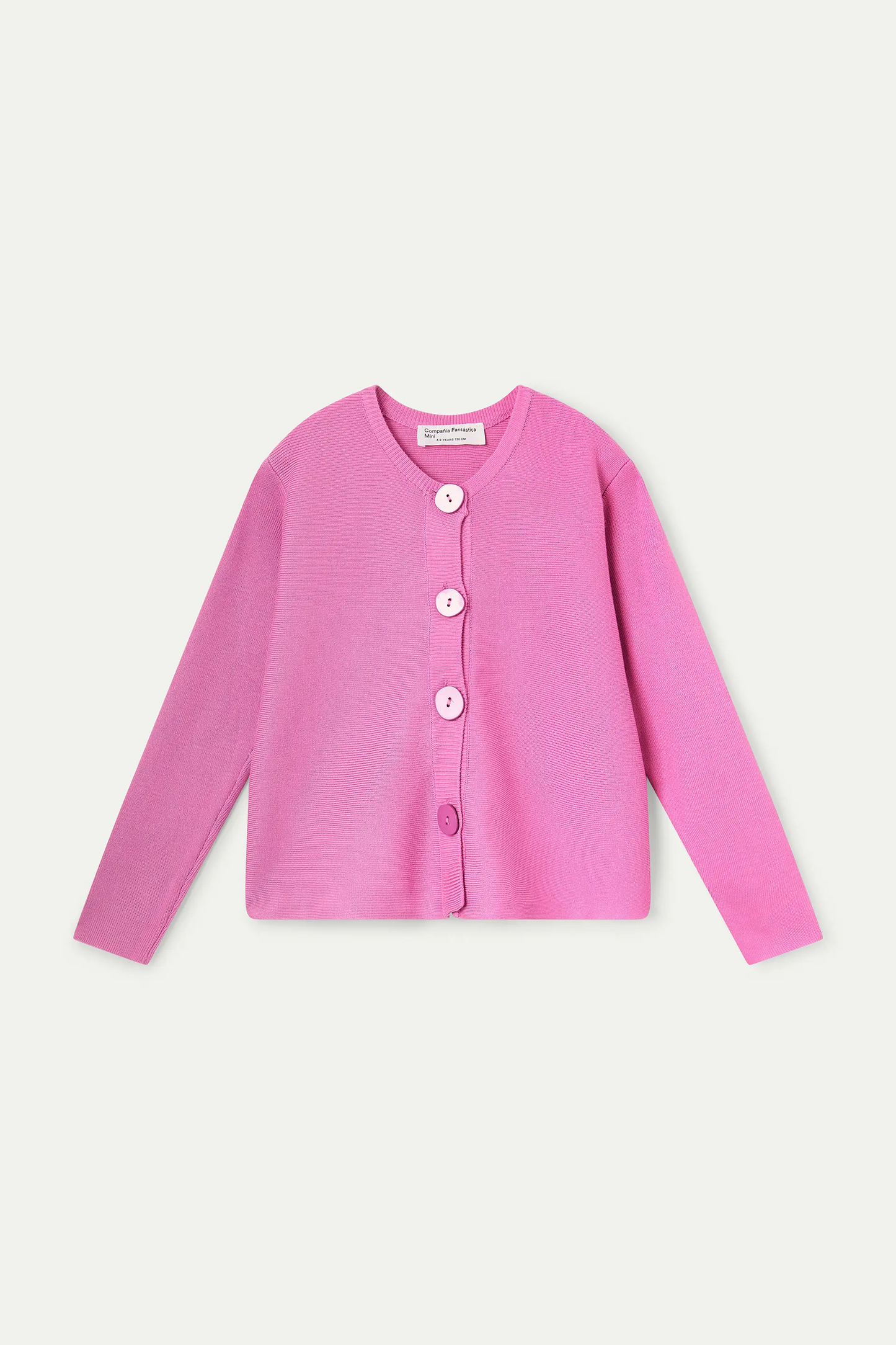Pink knit cardigan for girls
