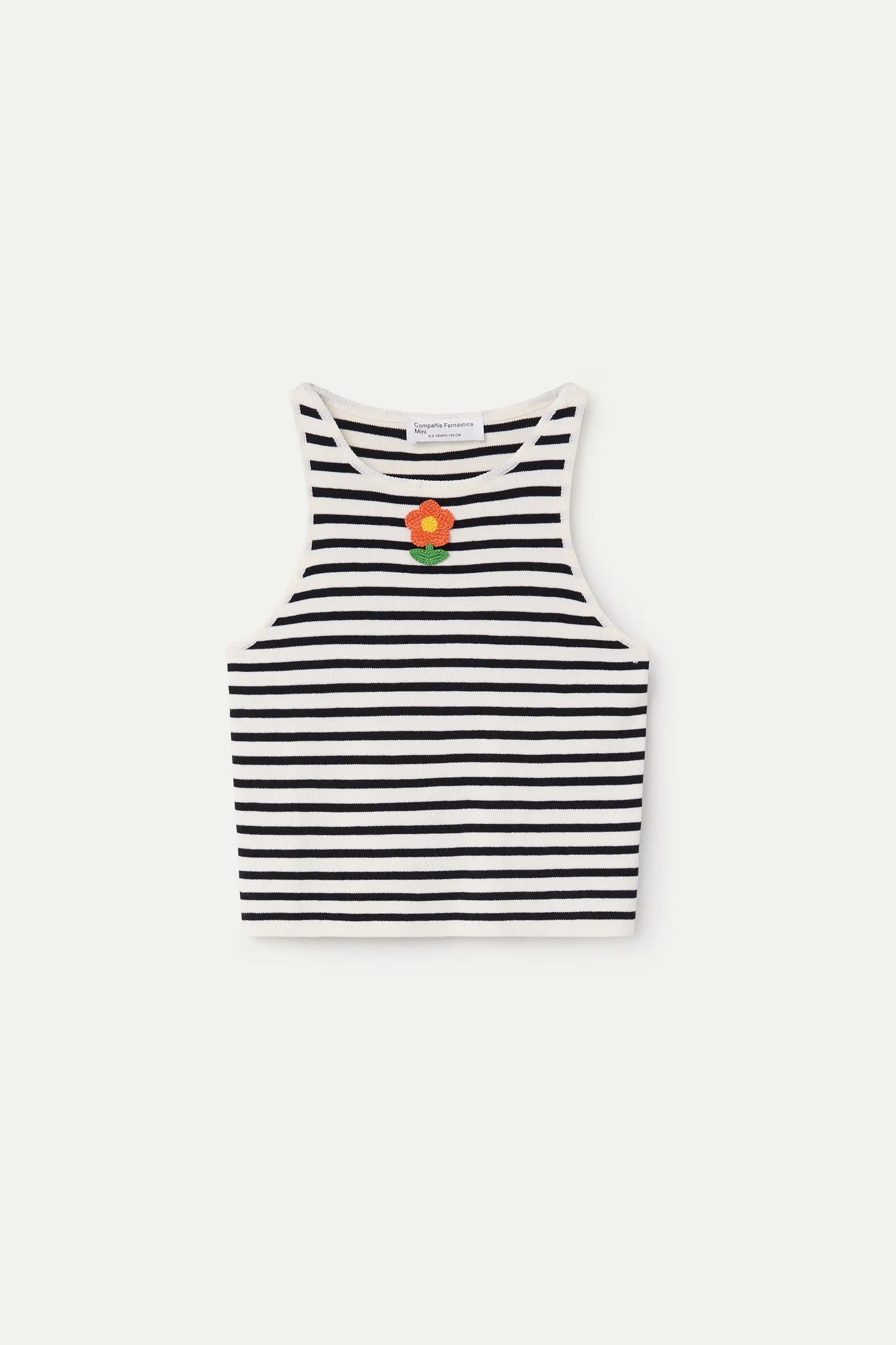 Top da bambina con ricamo floreale