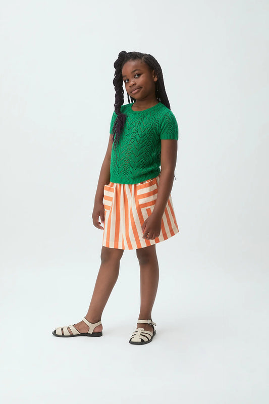 Jersey de niña con bordado verde