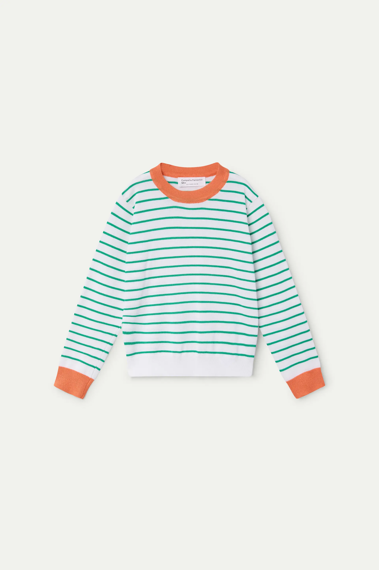 Girl's sweater with orange collar