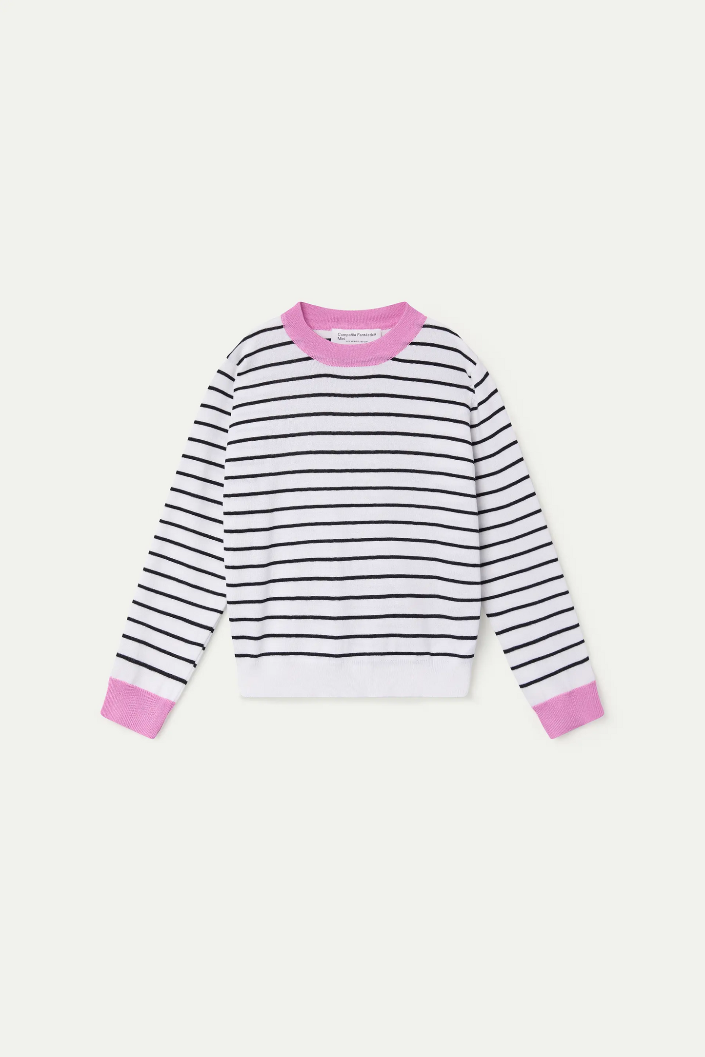 Girl's sweater with pink collar