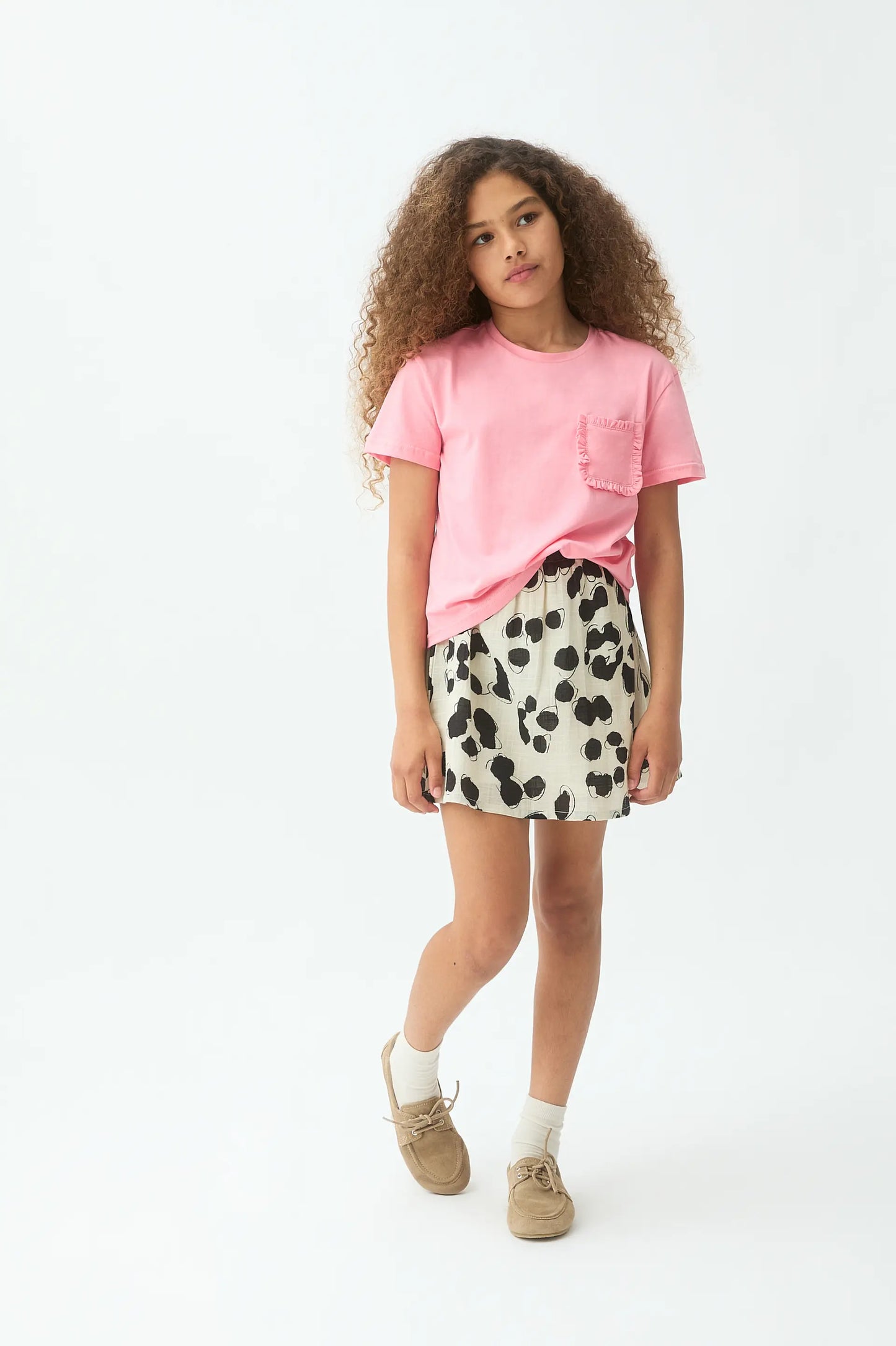 100% cotton pink t-shirt for girls