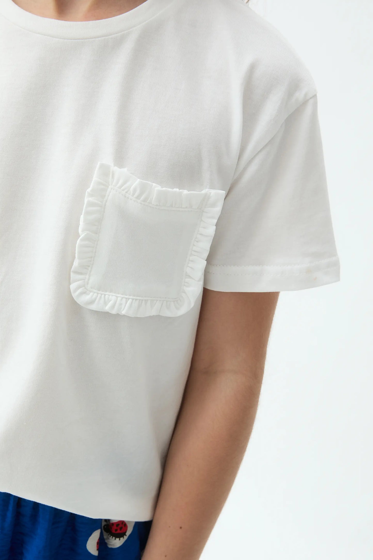 100% cotton white t-shirt for girls
