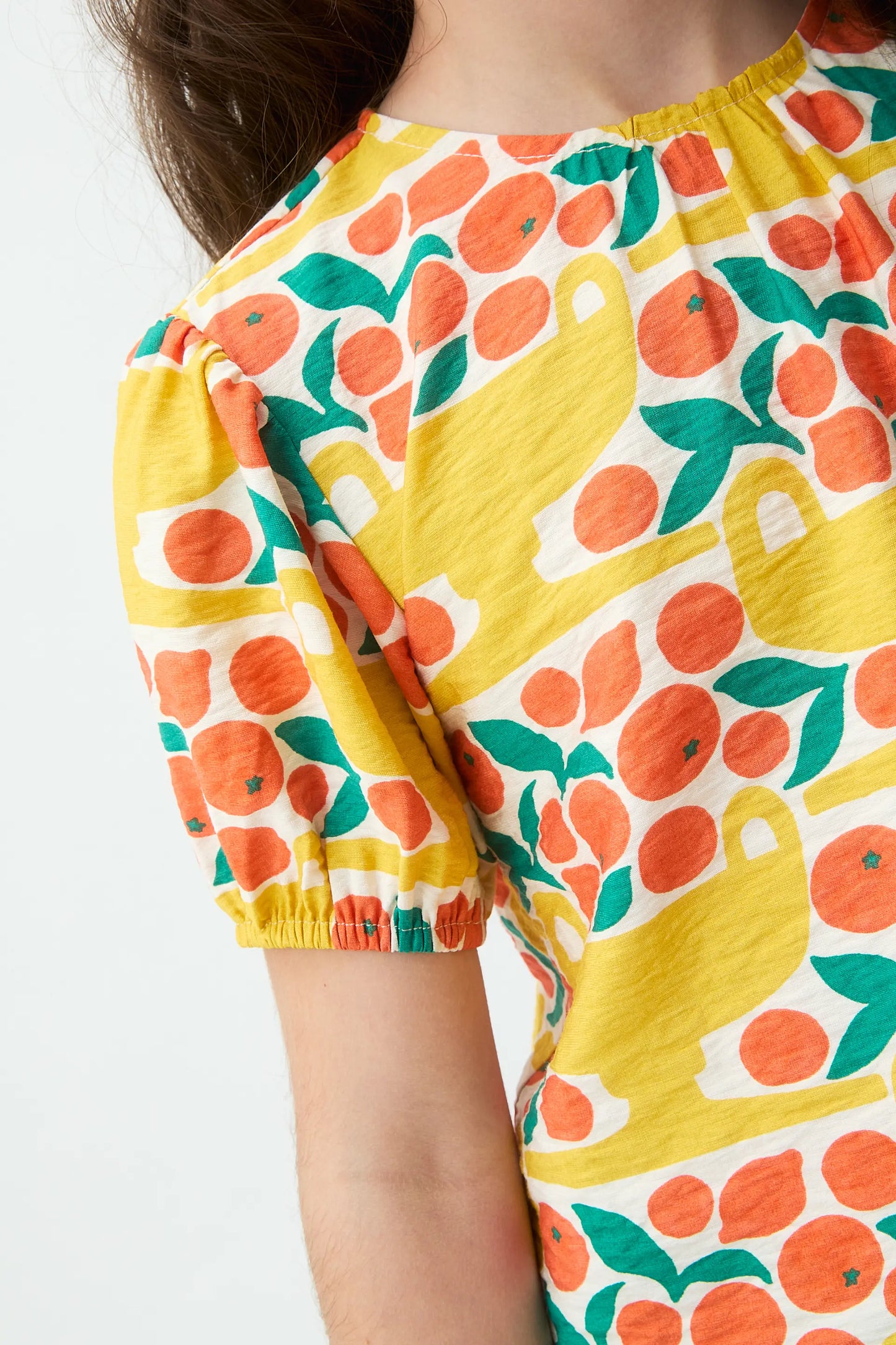 Top da bambina con stampa Citrus