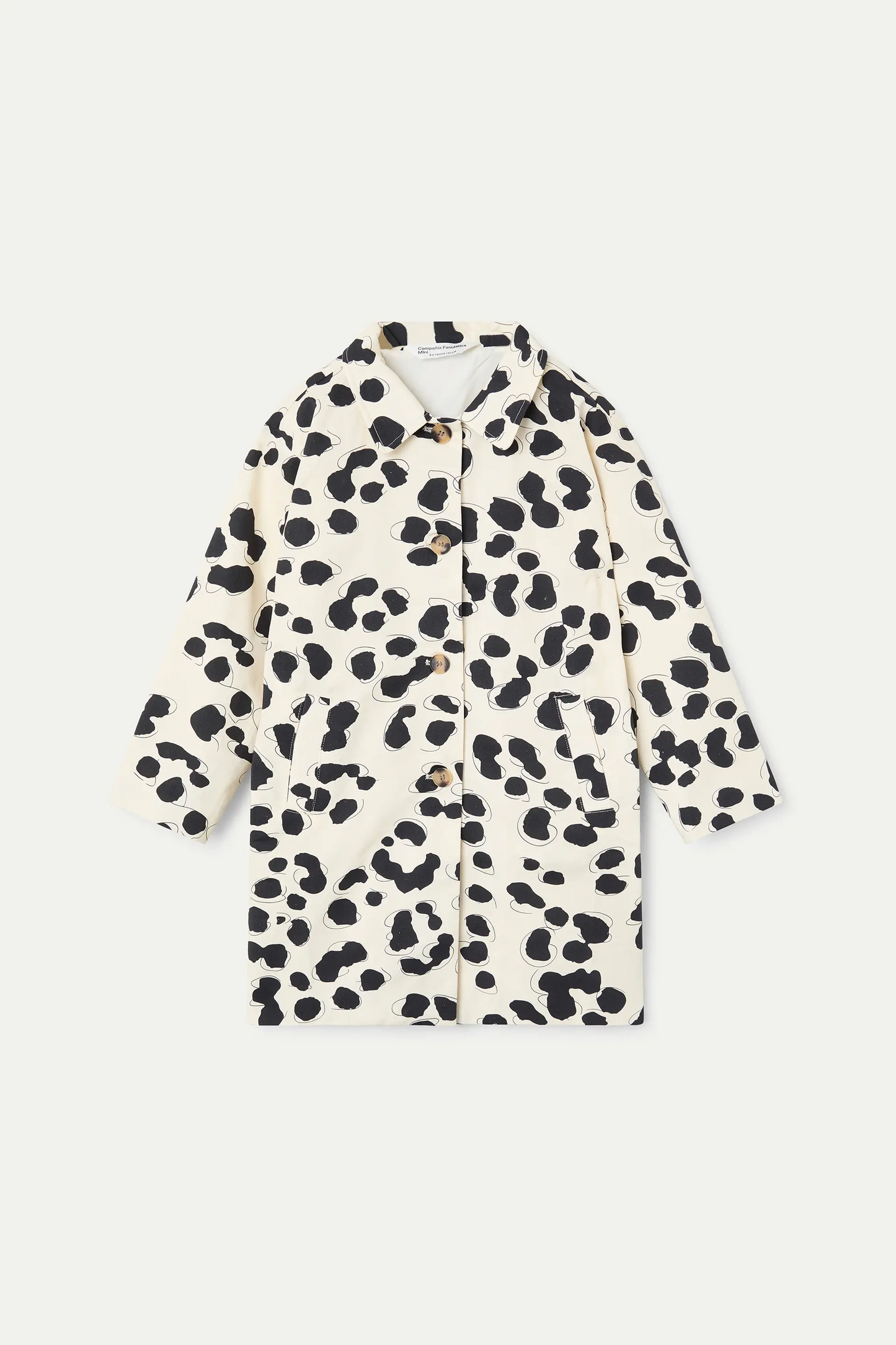 Gabardina de niña con estampado Dalmatian