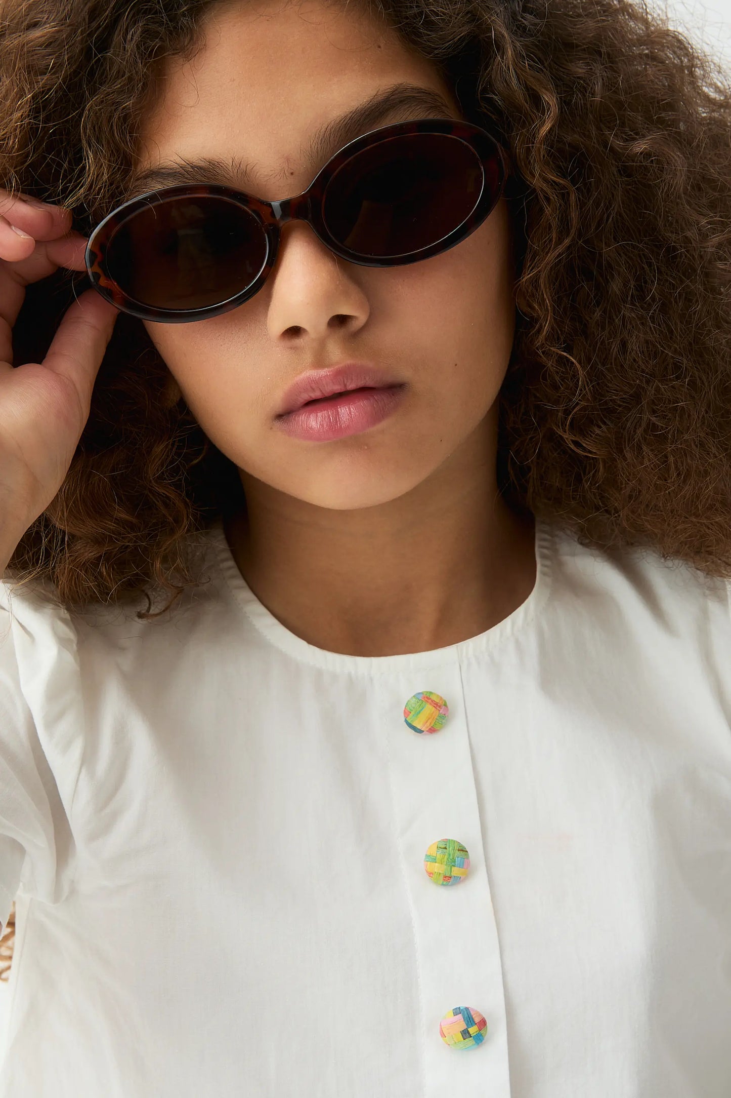 Top da bambina, 100% cotone bianco