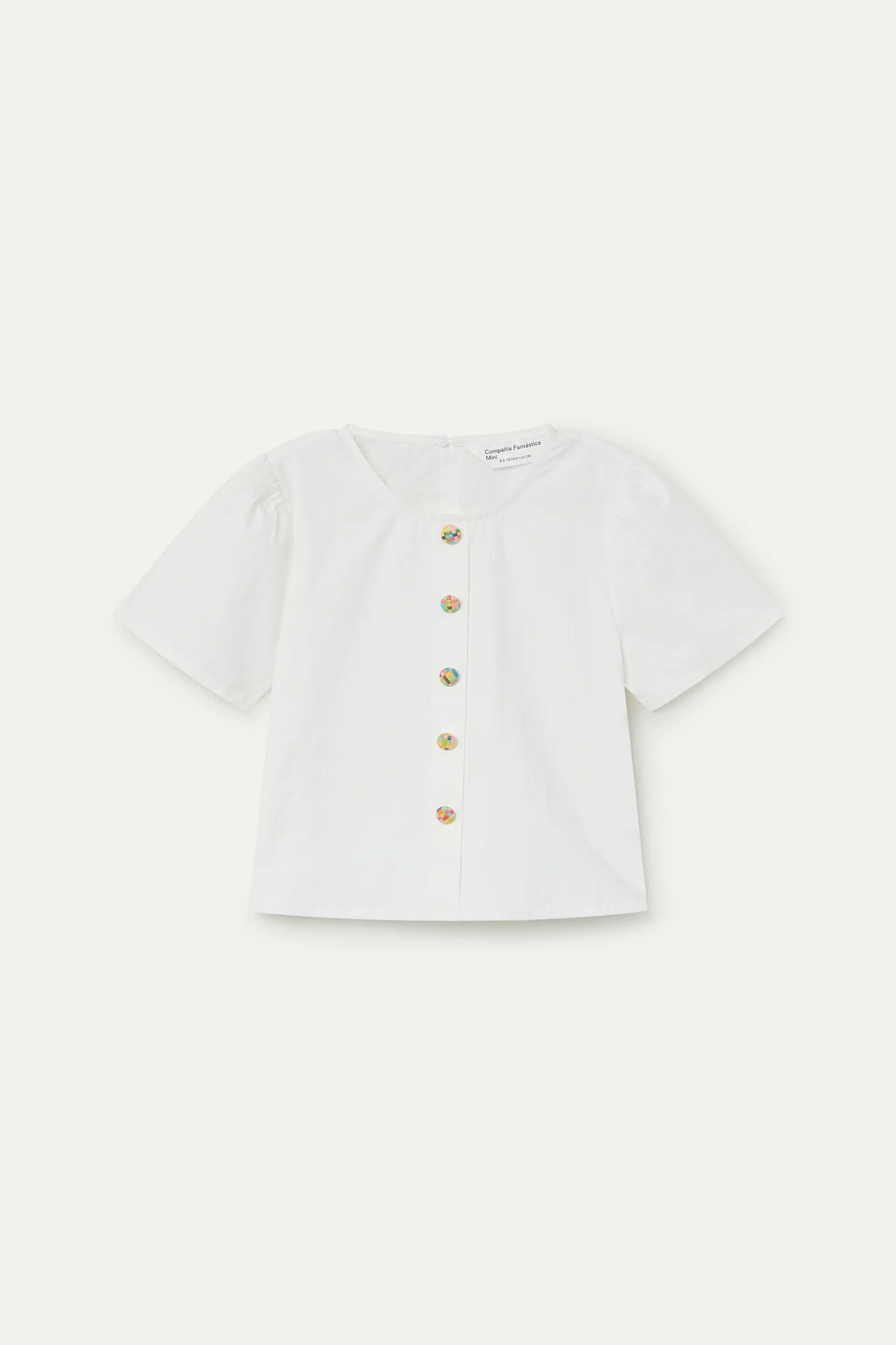 Top da bambina, 100% cotone bianco