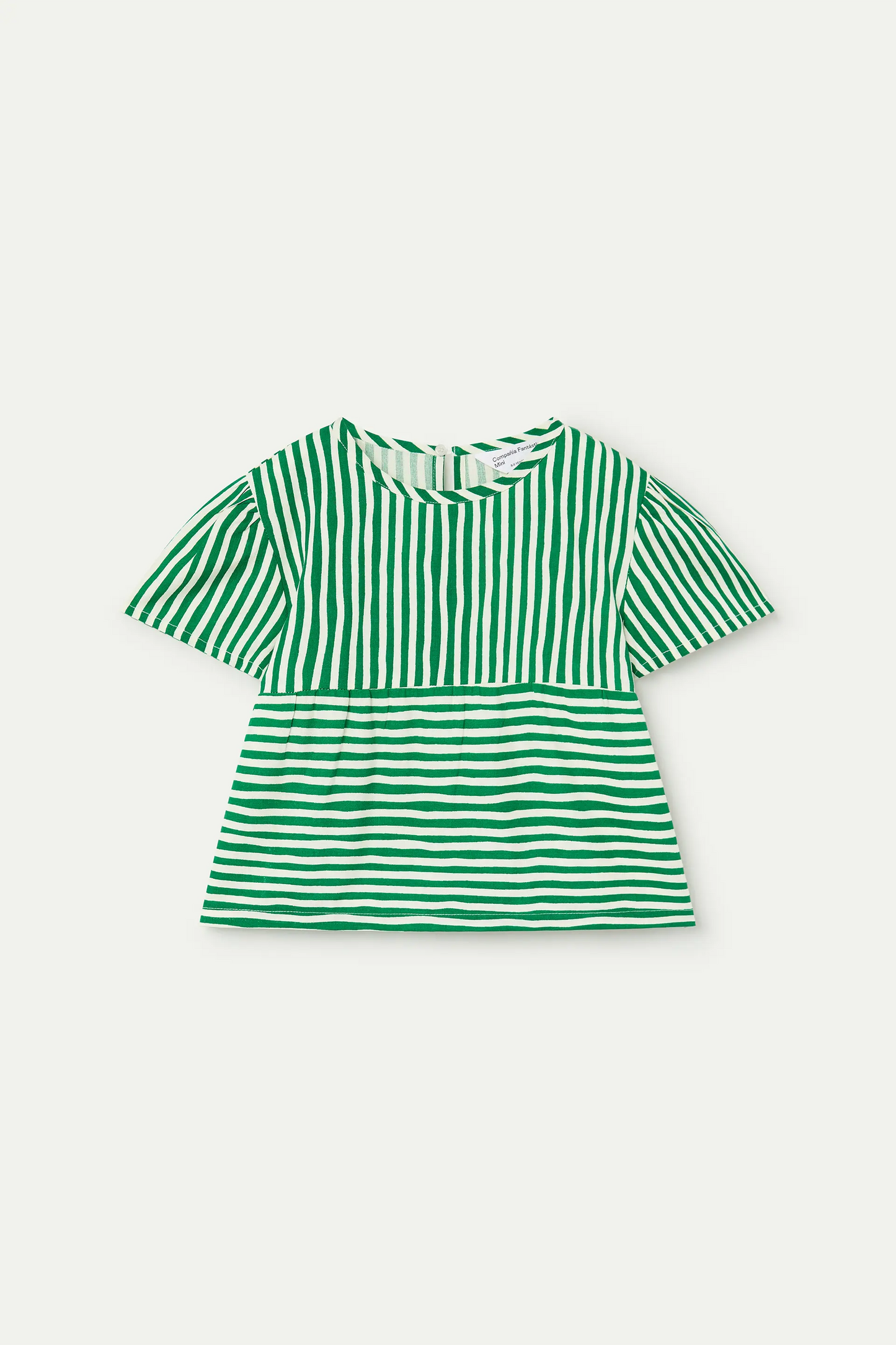 Girl's top with green Lavagna print