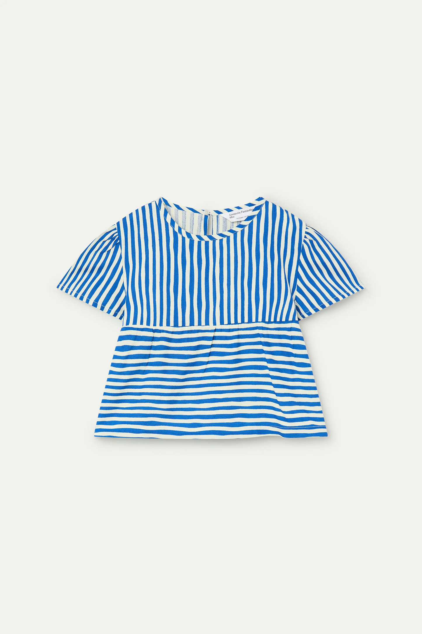 Top da bambina con stampa Lavagna blu