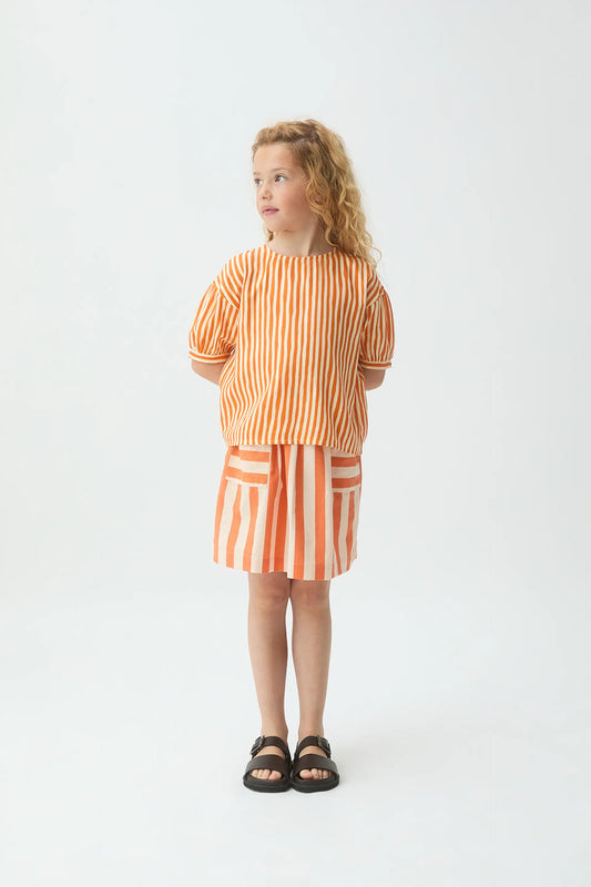 Top de niña con estampado Lavagna naranja