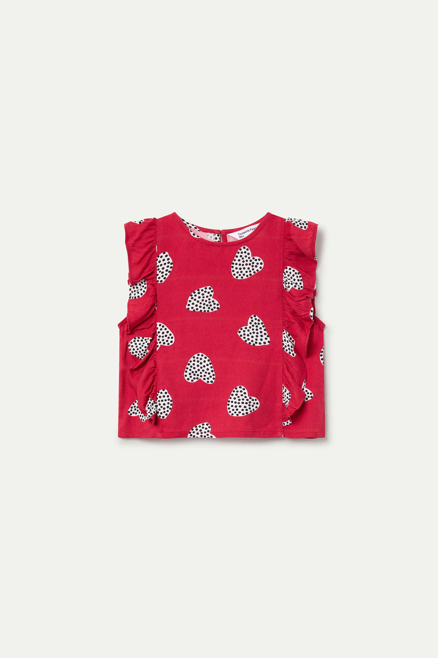 Top da bambina con stampa Harmony Red