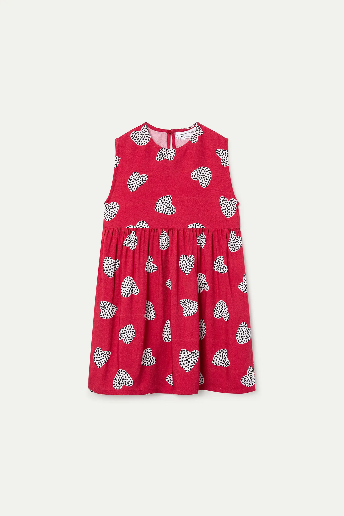 Abito corto da bambina con stampa Harmony Red
