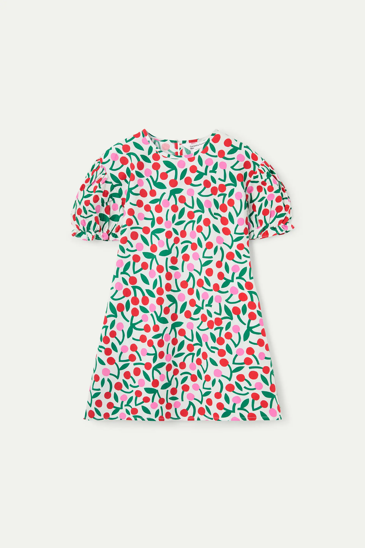 Vestido de niña 100% algodón con estampado Guinda