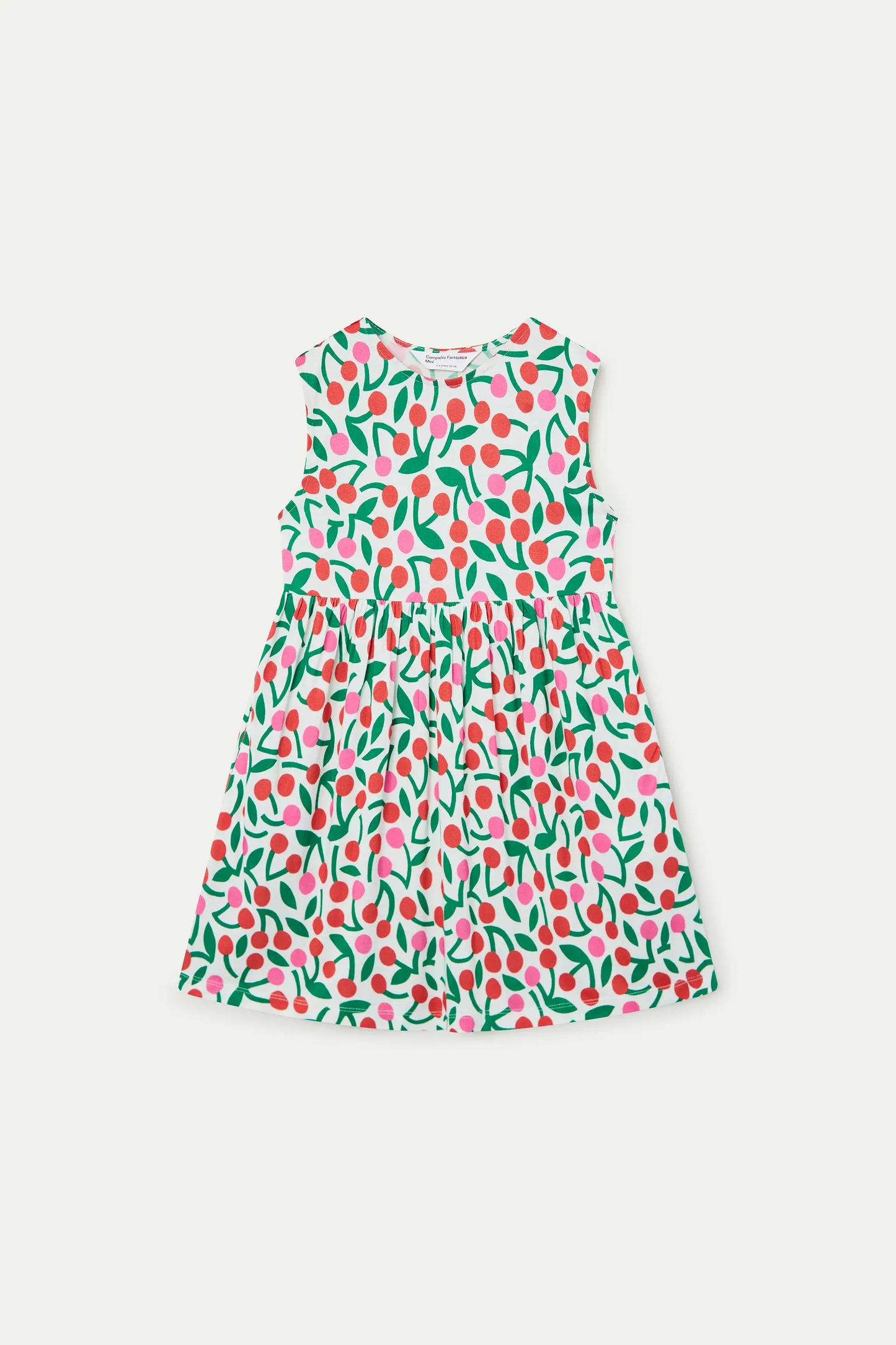 Short dress for girls with burgundy print