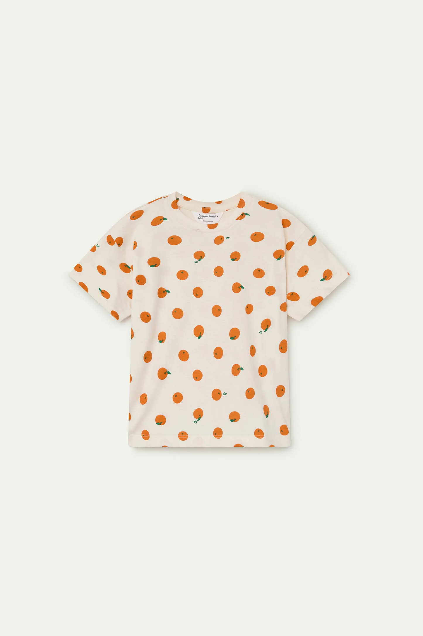 Girl's T-shirt with orange print